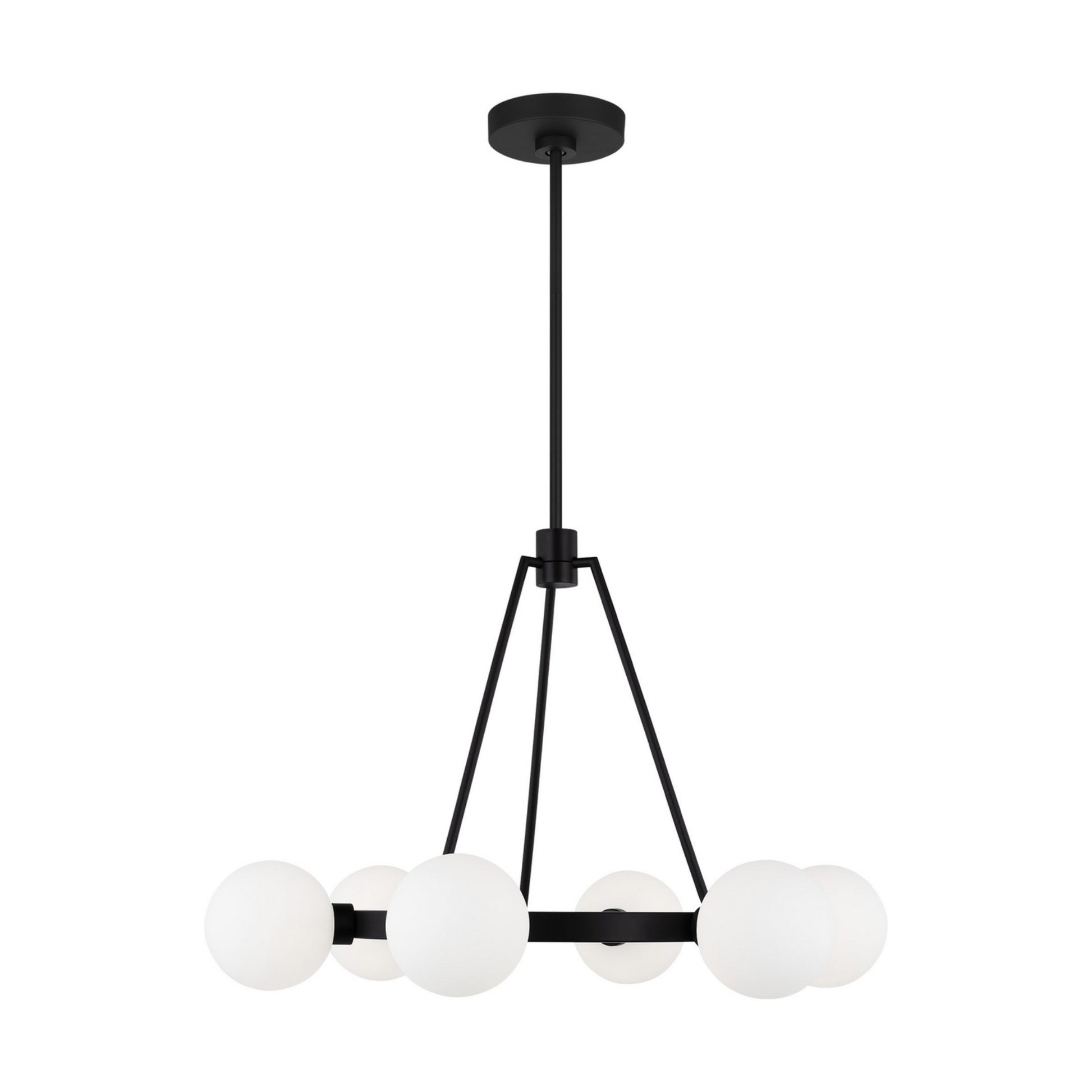 Clybourn 26" 6-Light Chandelier, Midnight Black Finish - Bees Lighting