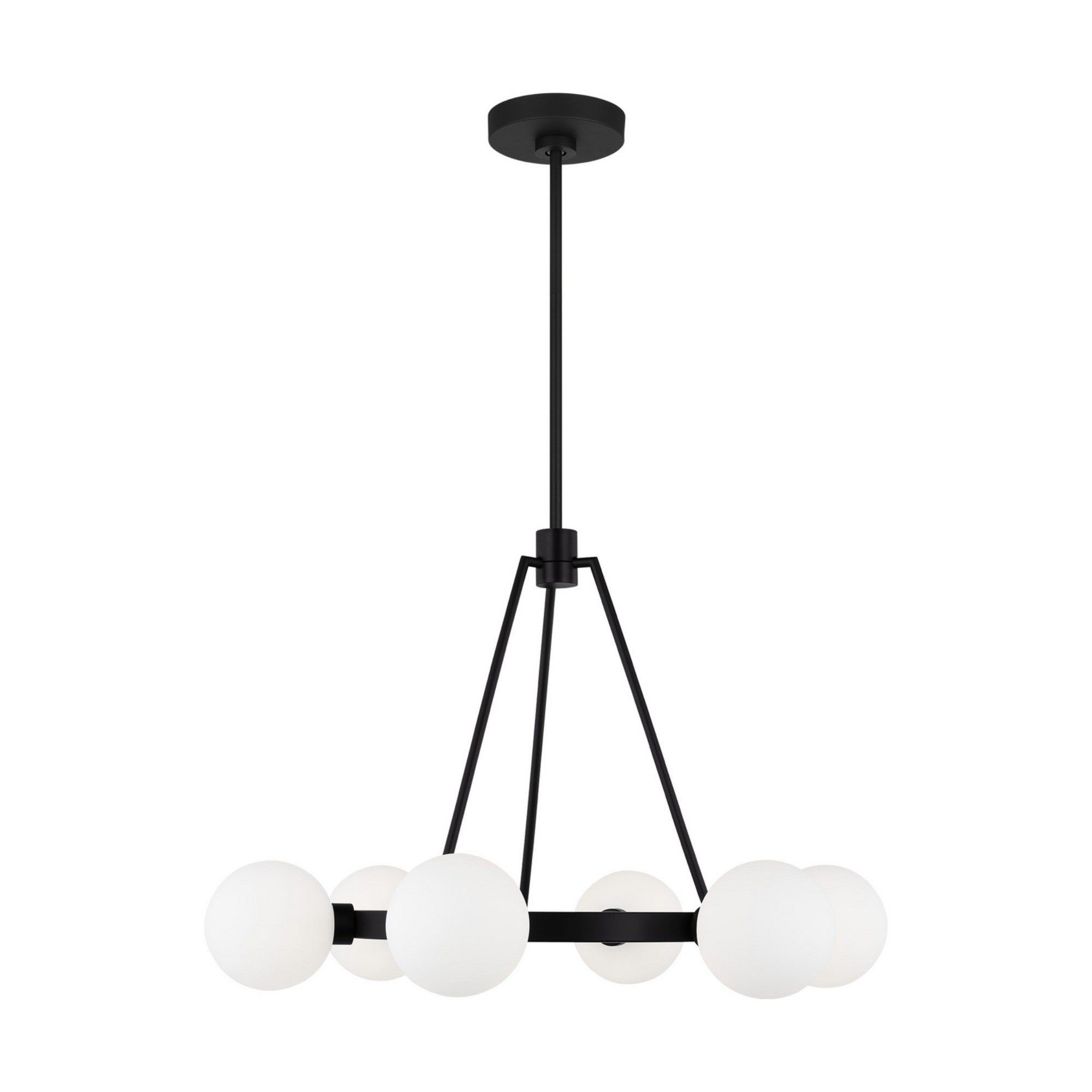 Clybourn 26" 6-Light Chandelier, Midnight Black Finish - Bees Lighting