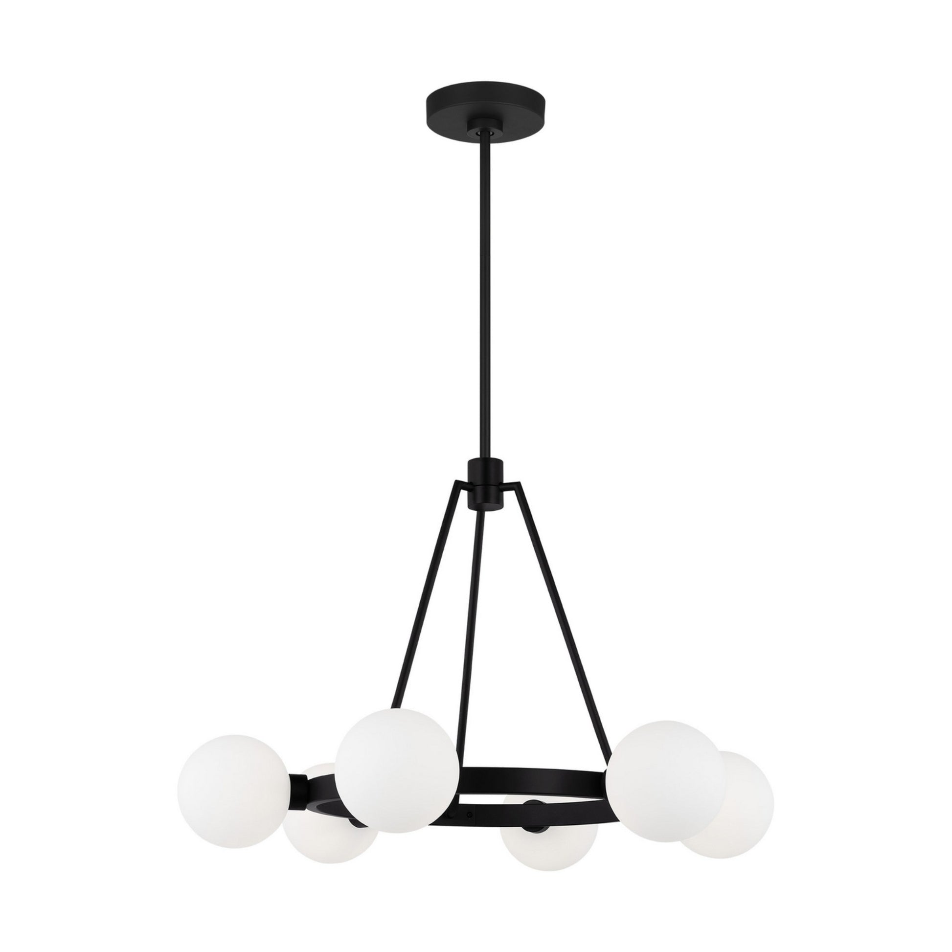 Clybourn 26" 6-Light Chandelier, Midnight Black Finish - Bees Lighting