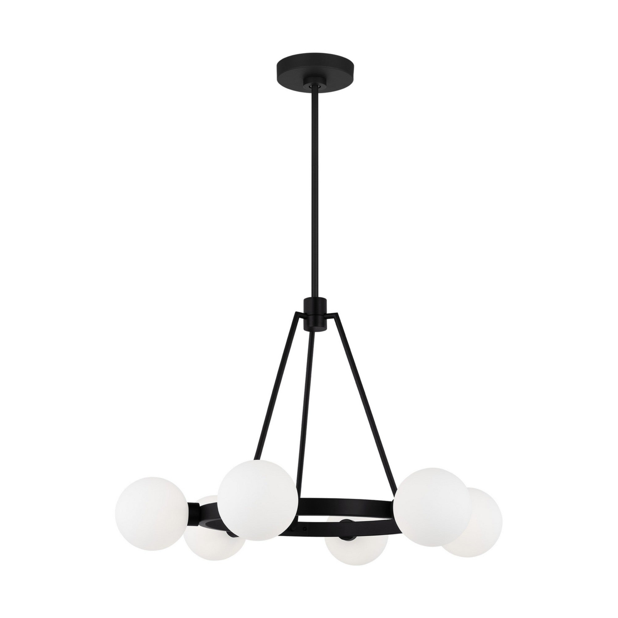 Clybourn 26" 6-Light Chandelier, Midnight Black Finish - Bees Lighting