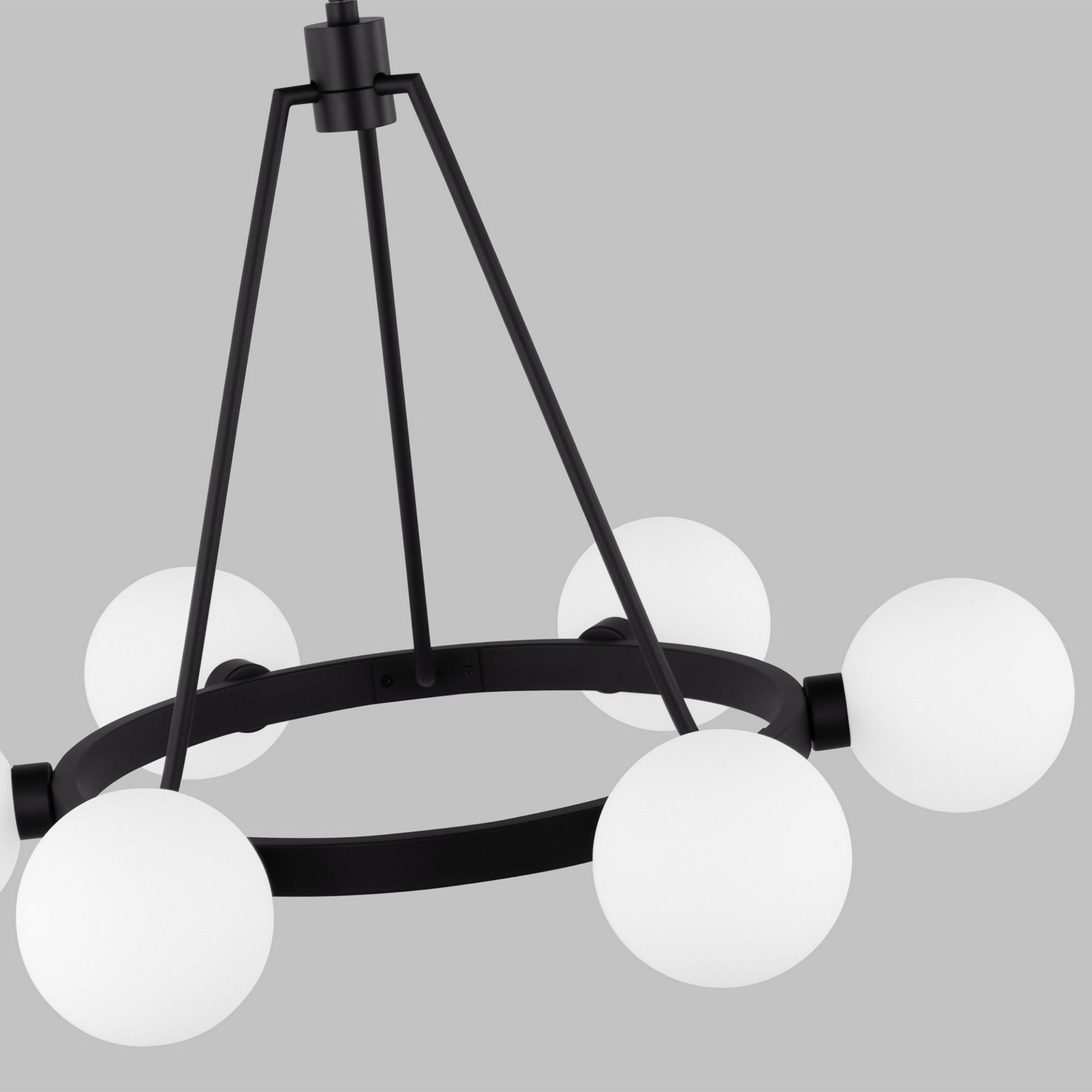 Clybourn 26" 6-Light Chandelier, Midnight Black Finish - Bees Lighting