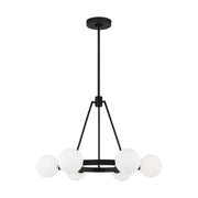 Clybourn 26" 6-Light Chandelier, Midnight Black Finish - Bees Lighting