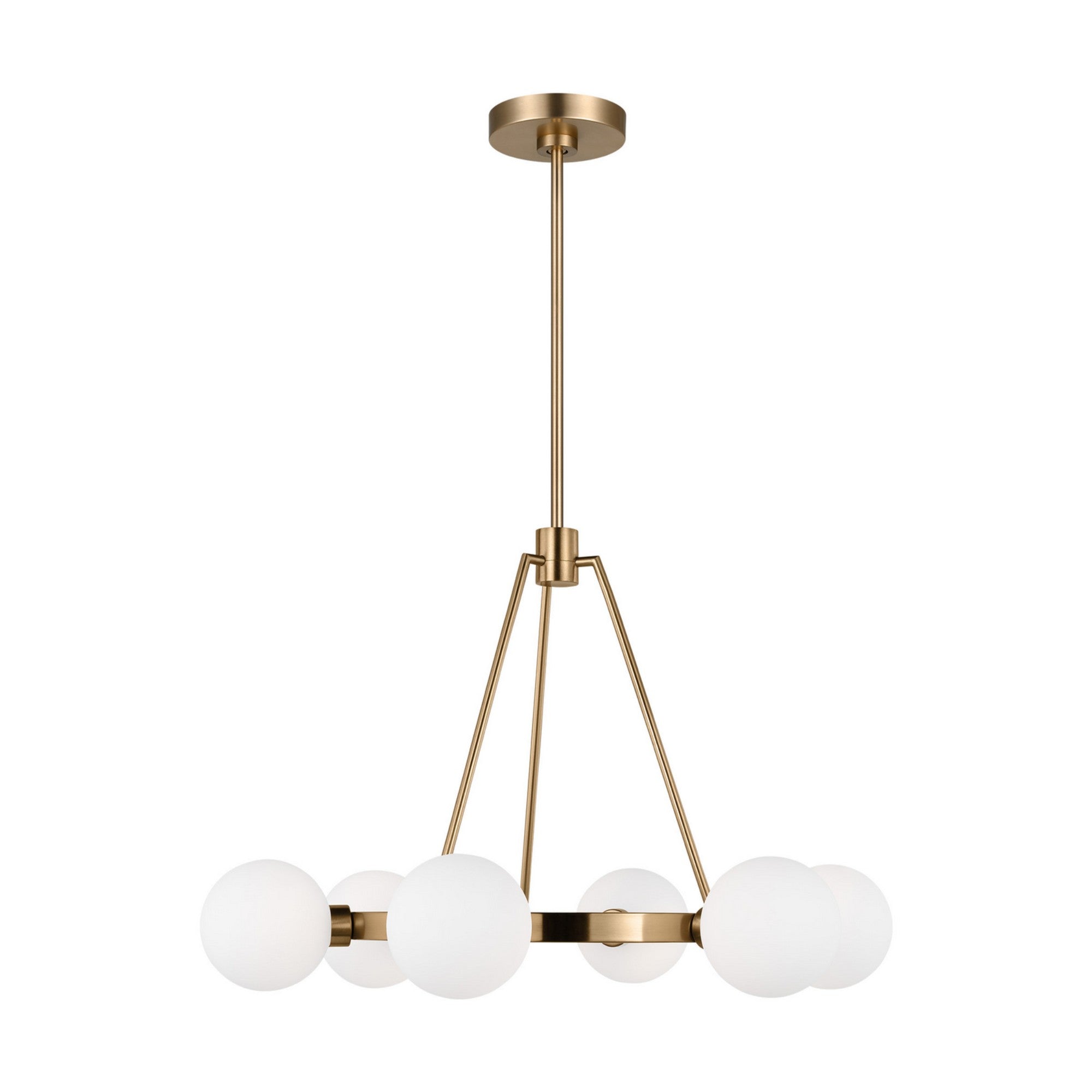 Clybourn 26" 6-Light Chandelier, Satin Brass Finish - Bees Lighting