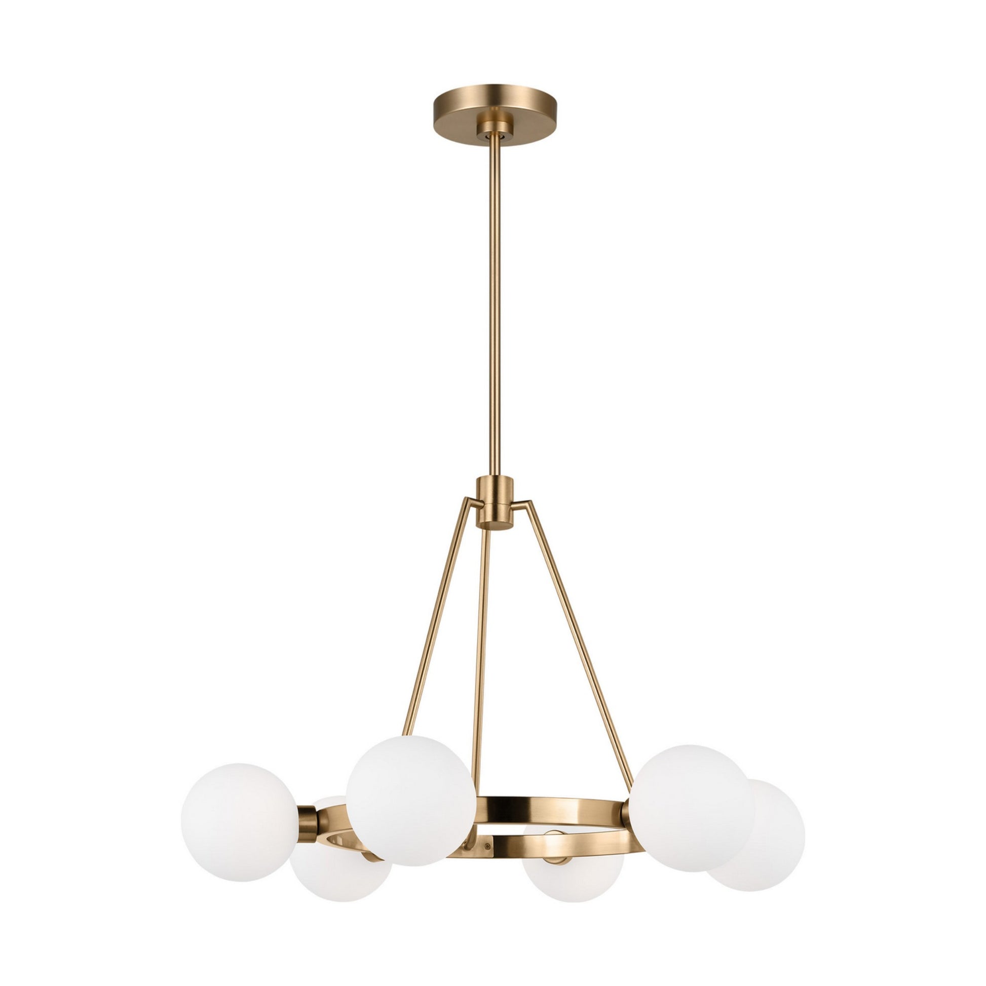 Clybourn 26" 6-Light Chandelier, Satin Brass Finish - Bees Lighting