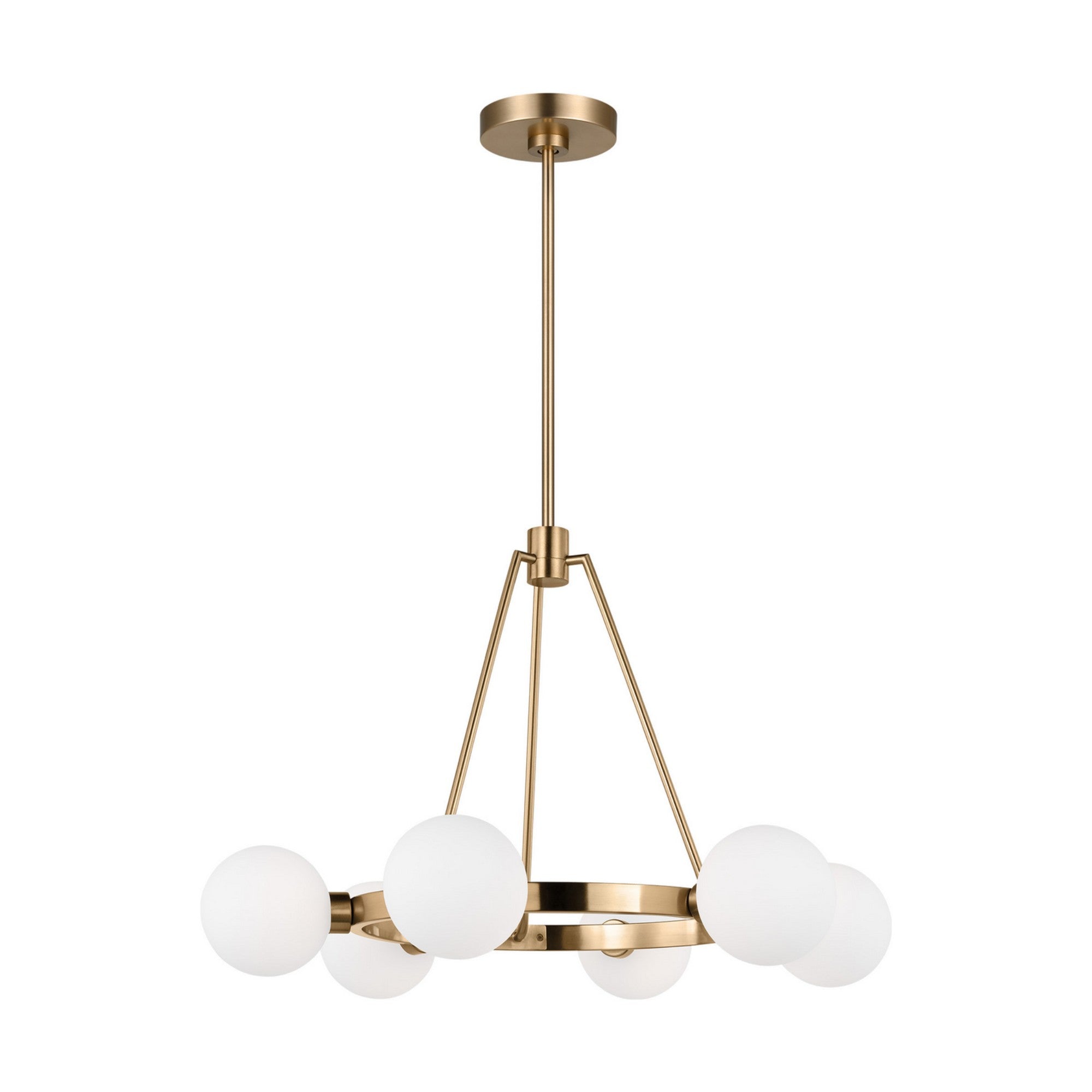Clybourn 26" 6-Light Chandelier, Satin Brass Finish - Bees Lighting