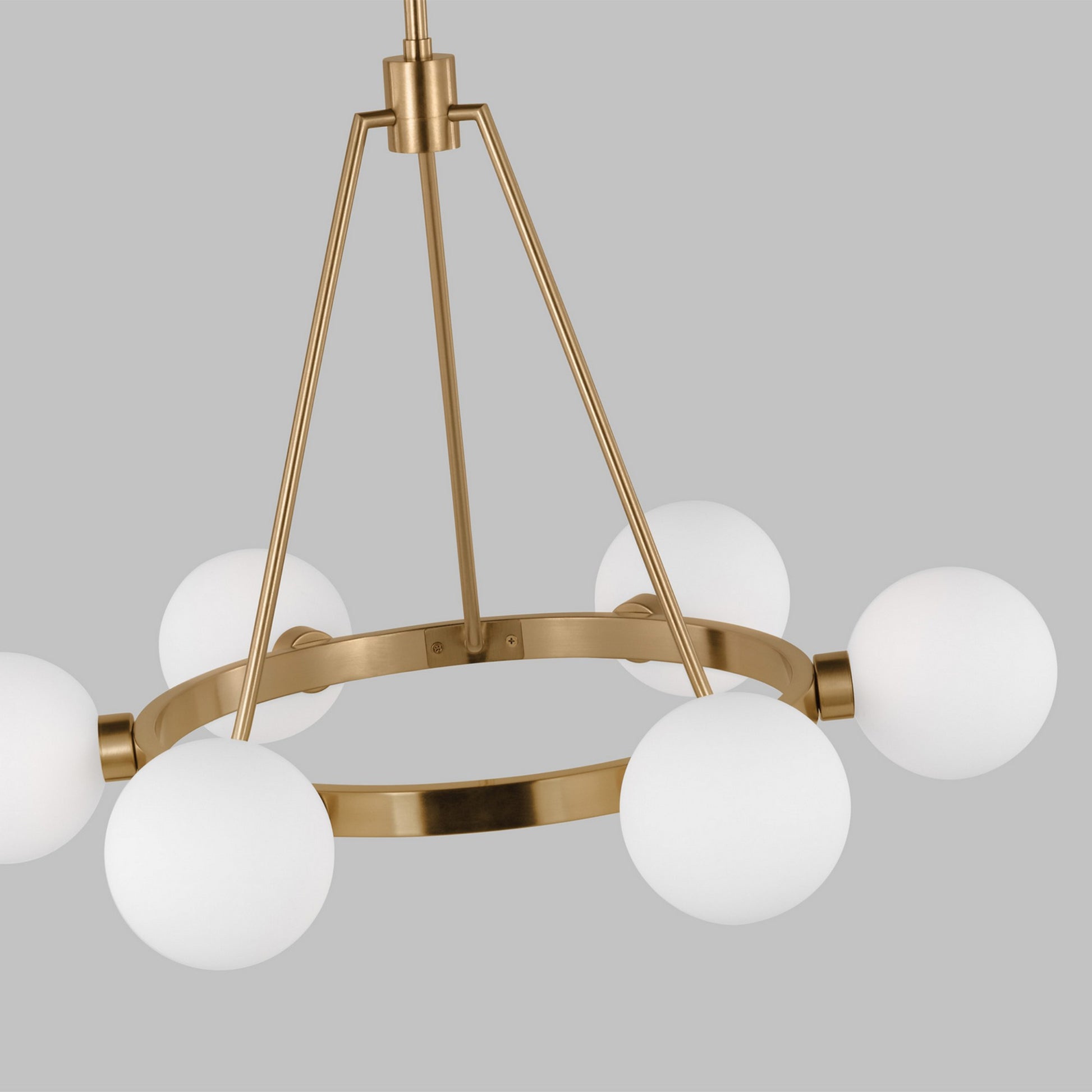 Clybourn 26" 6-Light Chandelier, Satin Brass Finish - Bees Lighting