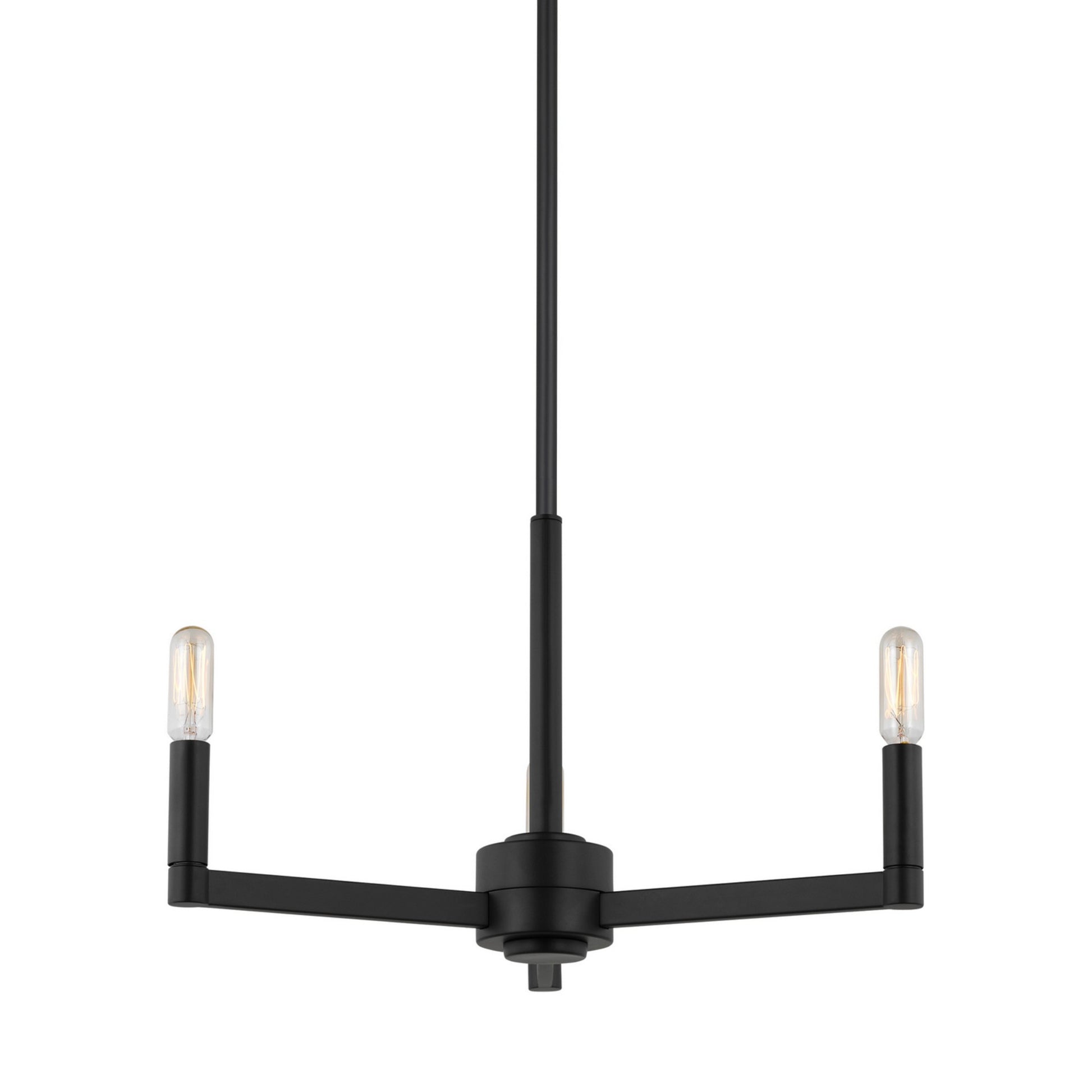 Fullton 10" 3-Light Chandelier, Midnight Black Finish - Bees Lighting
