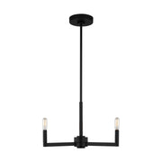 Fullton 10" 3-Light Chandelier, Midnight Black Finish - Bees Lighting