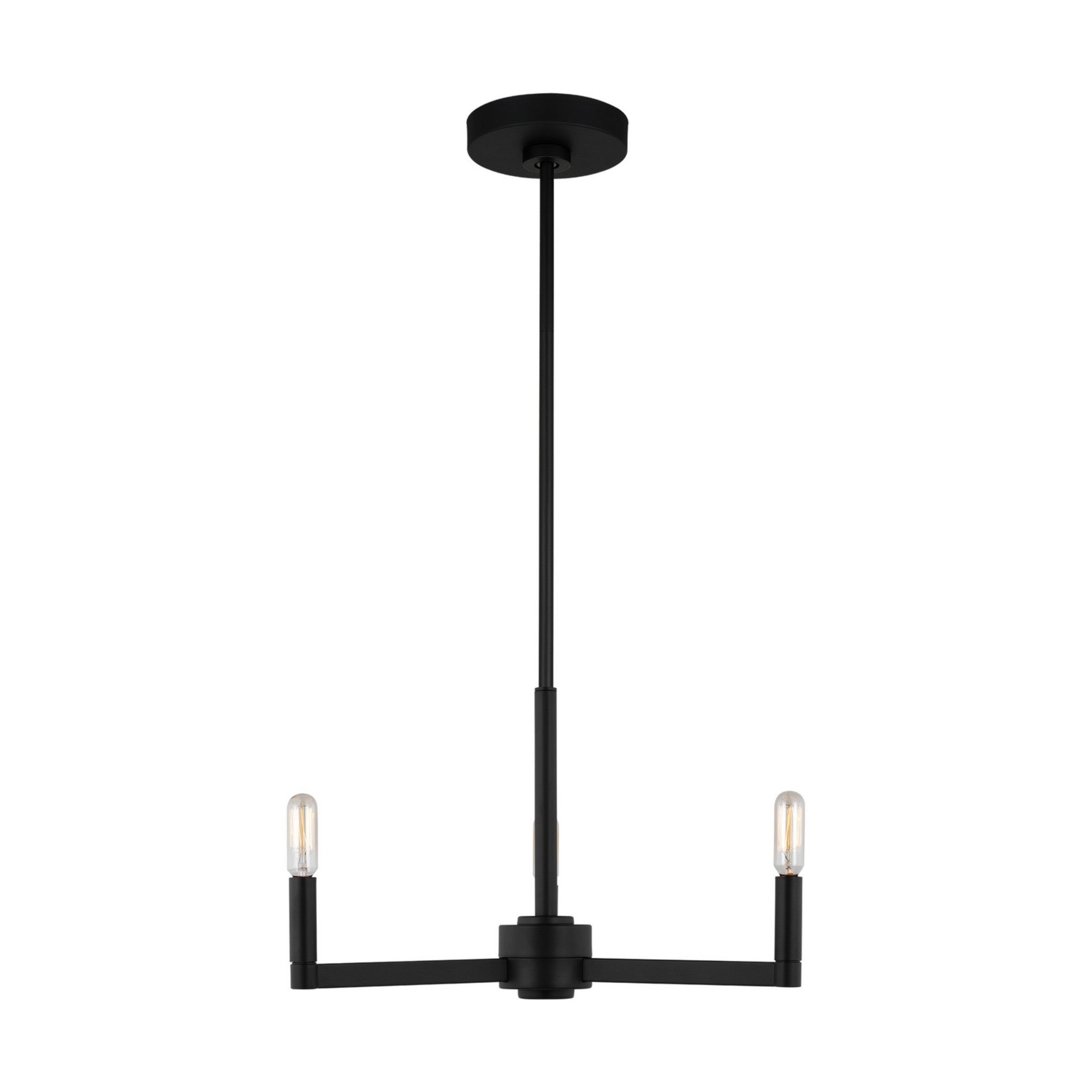 Fullton 10" 3-Light Chandelier, Midnight Black Finish - Bees Lighting