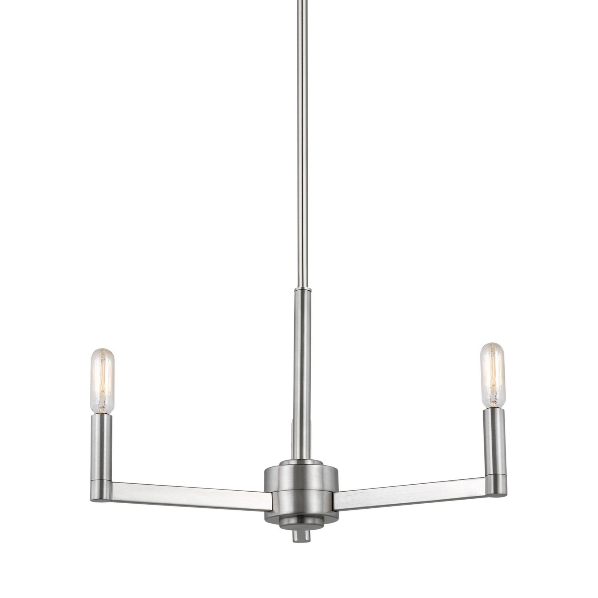 Fullton 10" 3-Light Chandelier, Brushed Nickel Finish - Bees Lighting