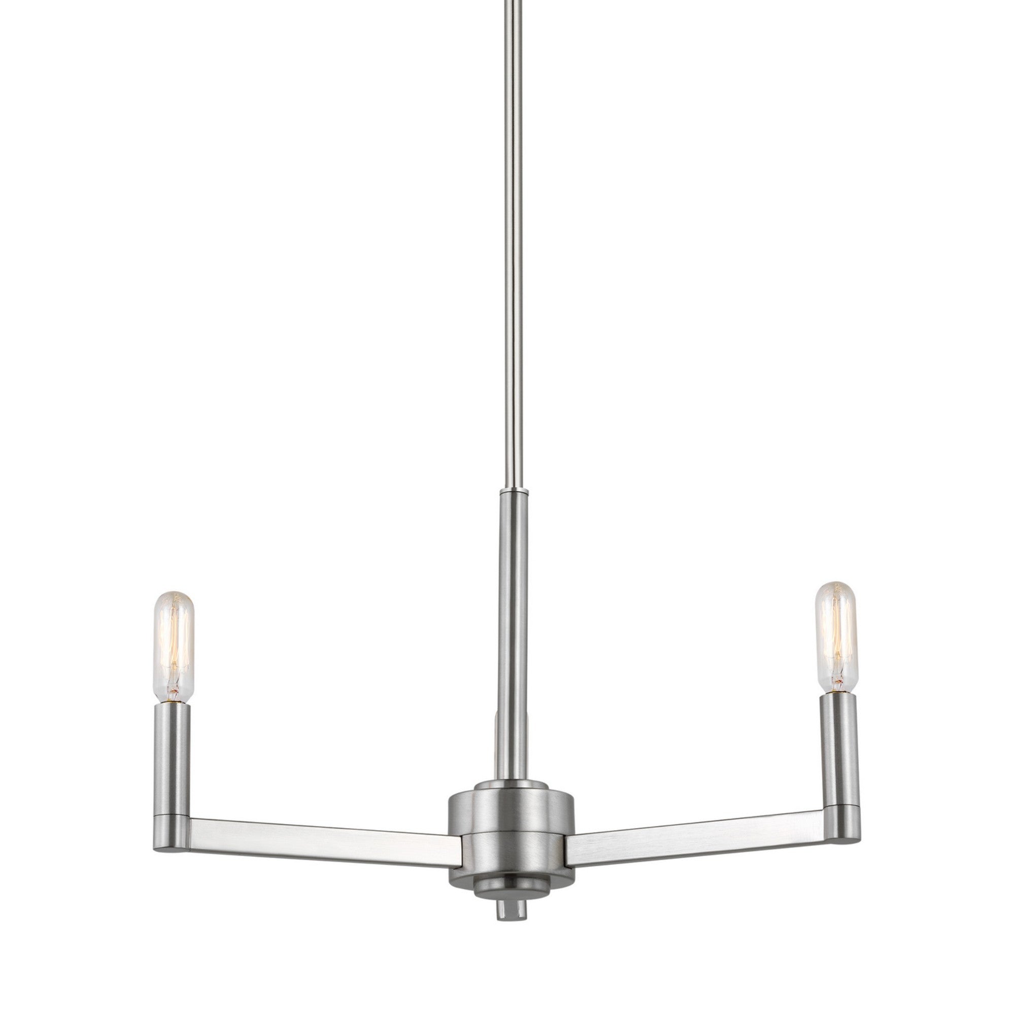 Fullton 10" 3-Light Chandelier, Brushed Nickel Finish - Bees Lighting