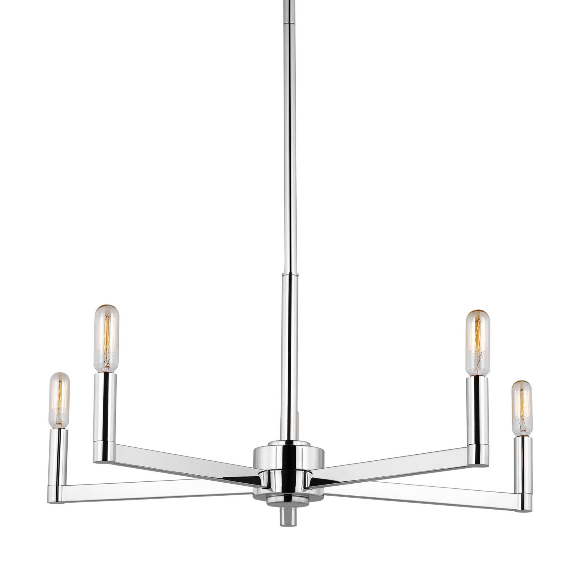 Fullton 24" 5-Light Chandelier, Chrome Finish - Bees Lighting