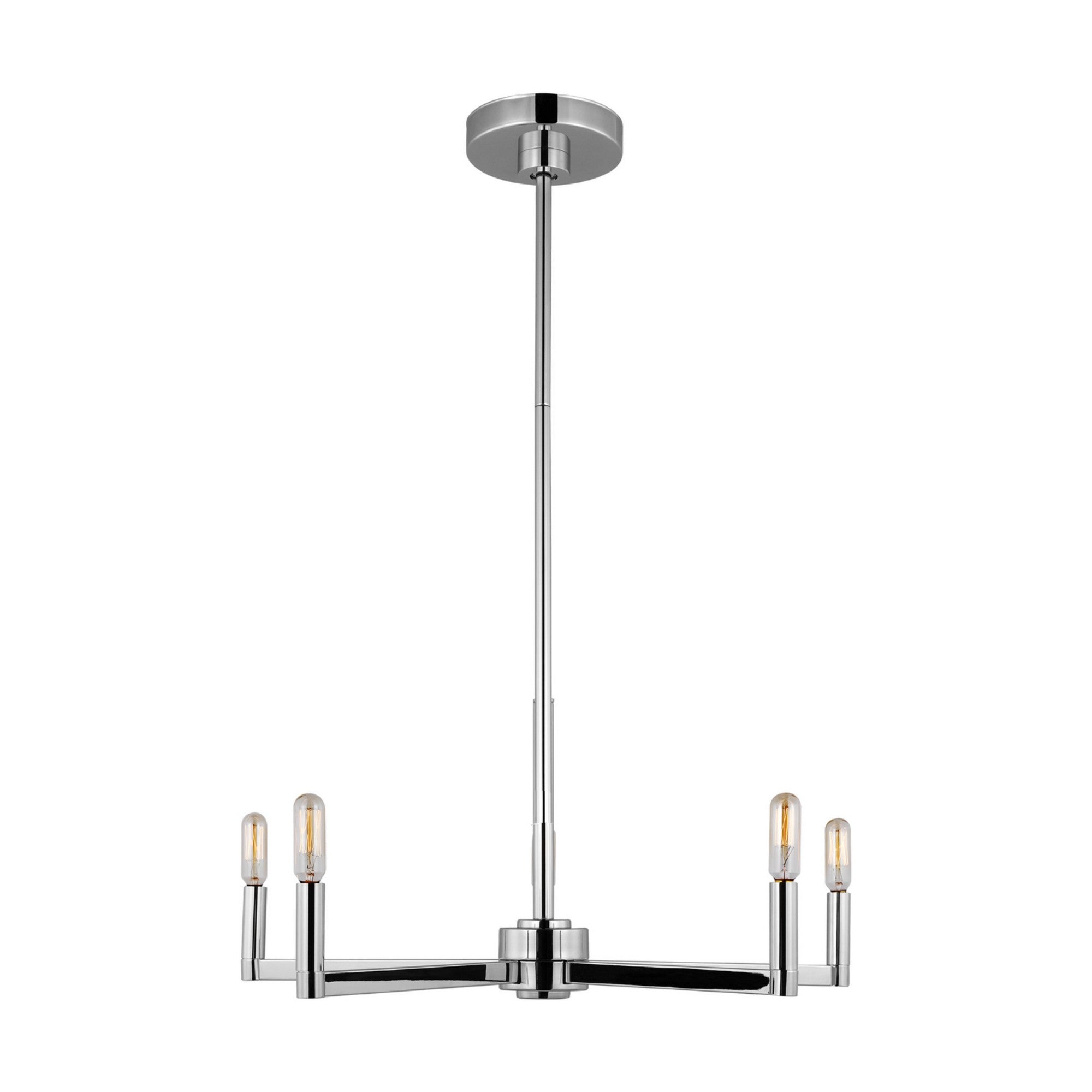Fullton 24" 5-Light Chandelier, Chrome Finish - Bees Lighting