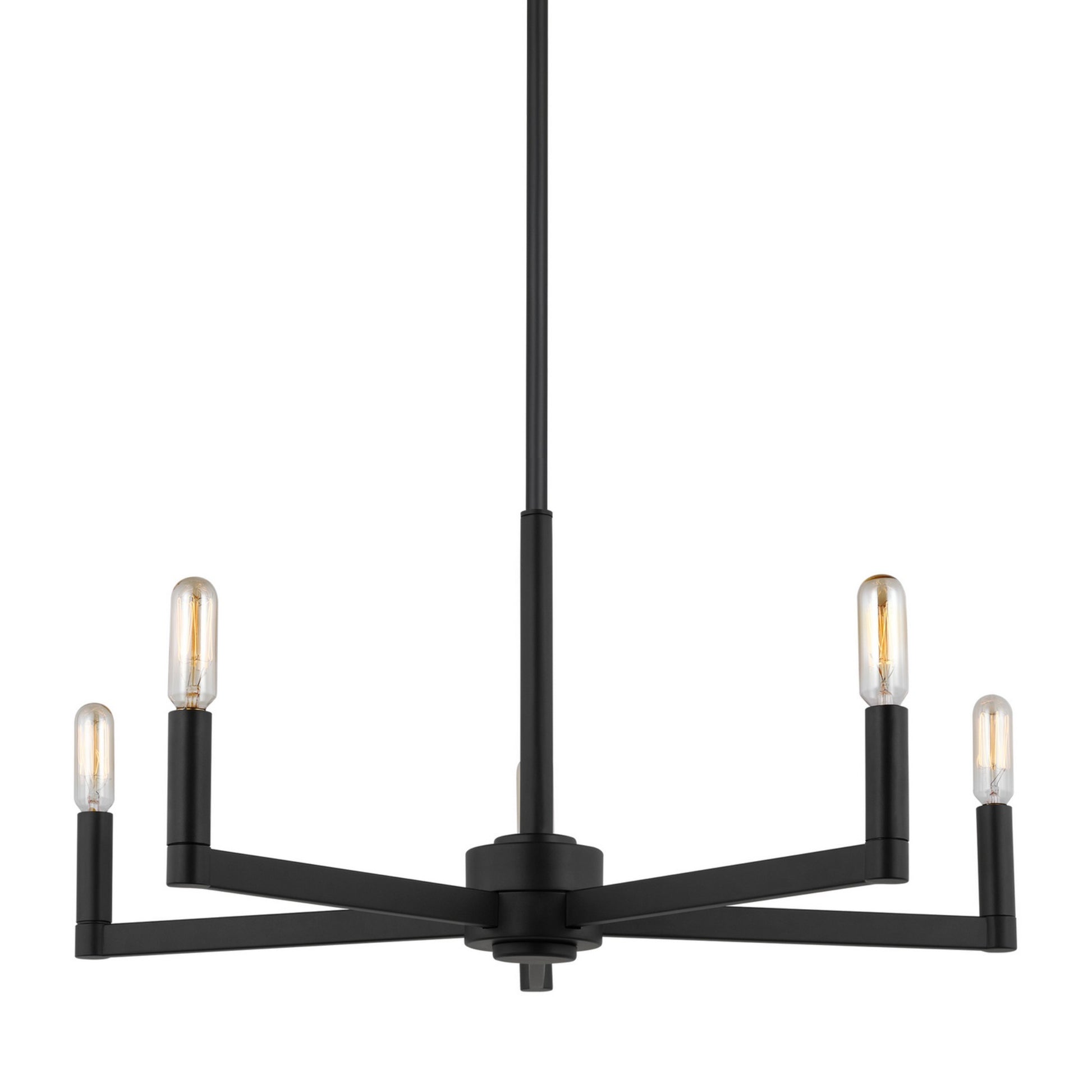Fullton 24" 5-Light Chandelier, Midnight Black Finish - Bees Lighting