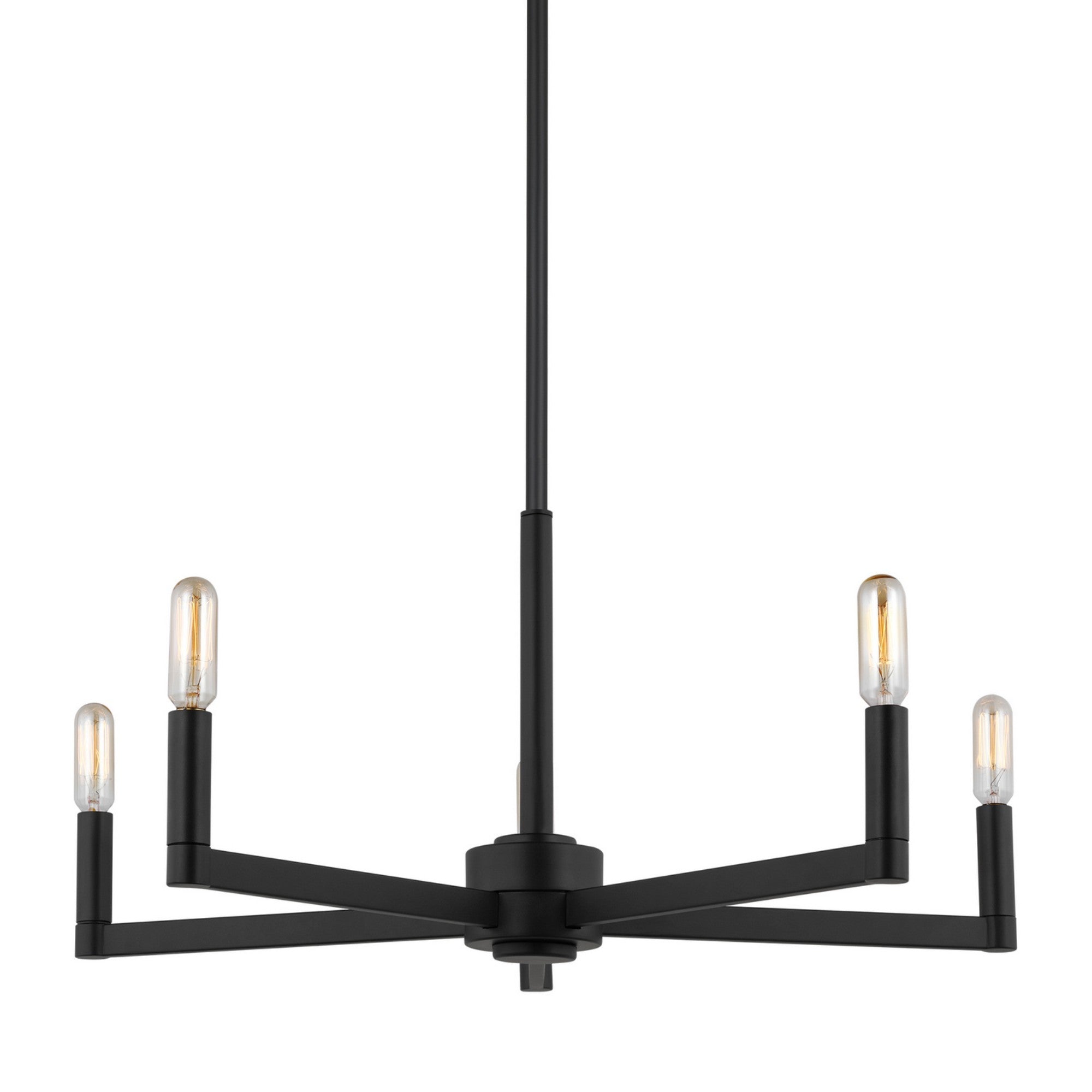 Fullton 24" 5-Light Chandelier, Midnight Black Finish - Bees Lighting