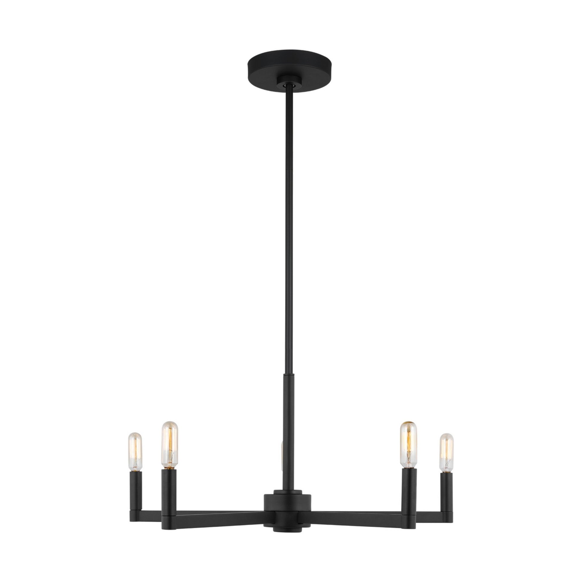 Fullton 24" 5-Light Chandelier, Midnight Black Finish - Bees Lighting