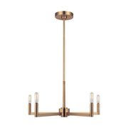 Fullton 24" 5-Light Chandelier, Satin Brass Finish - Bees Lighting