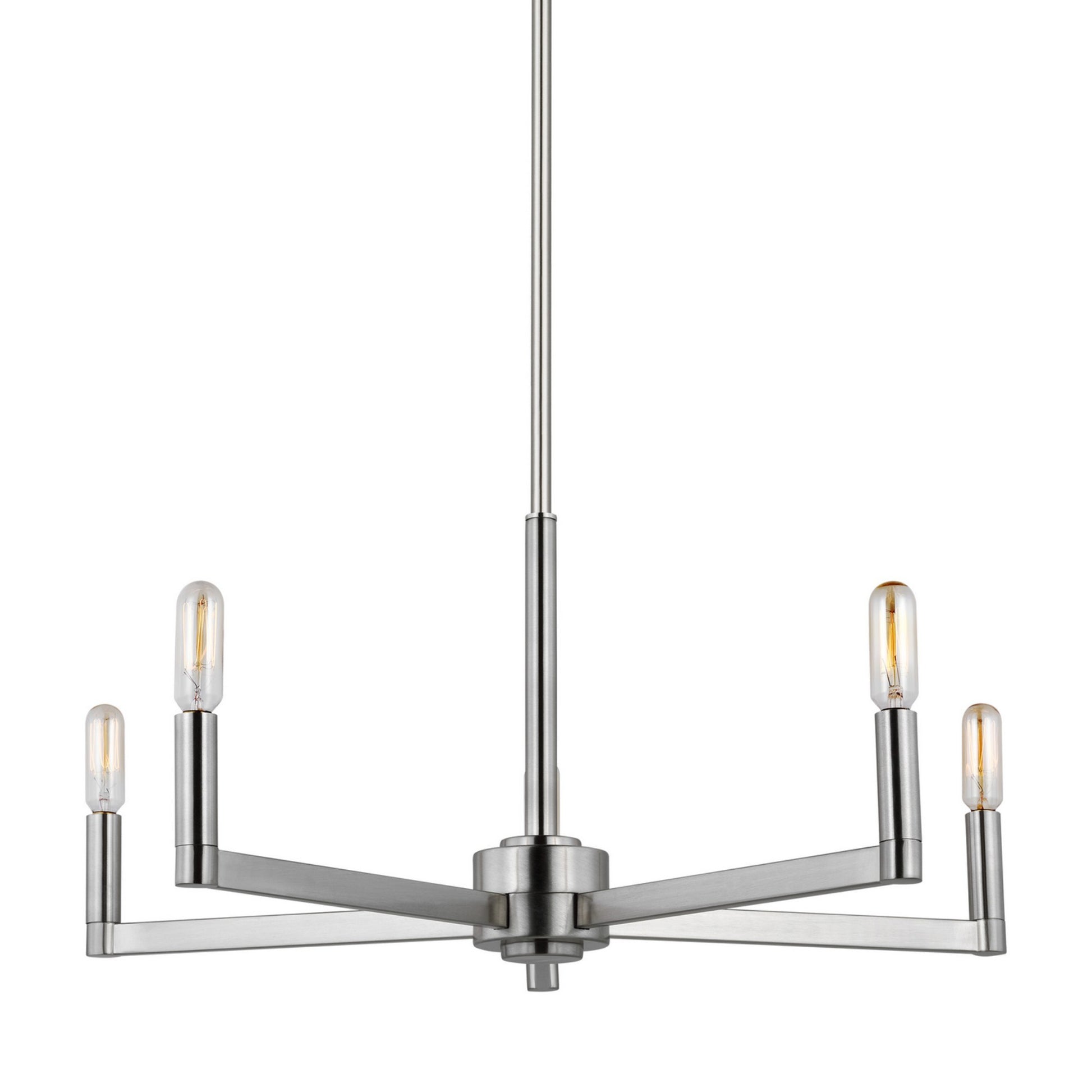 Fullton 24" 5-Light Chandelier, Brushed Nickel Finish - Bees Lighting