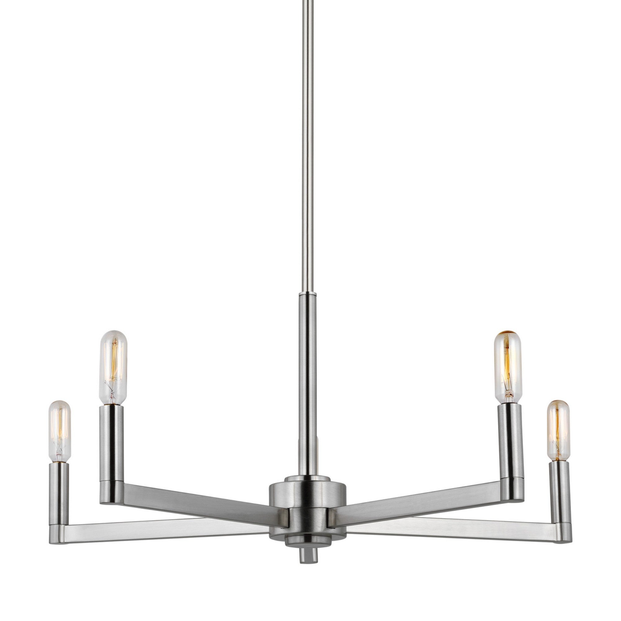 Fullton 24" 5-Light Chandelier, Brushed Nickel Finish - Bees Lighting