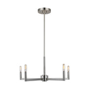 Fullton 24" 5-Light Chandelier, Brushed Nickel Finish - Bees Lighting
