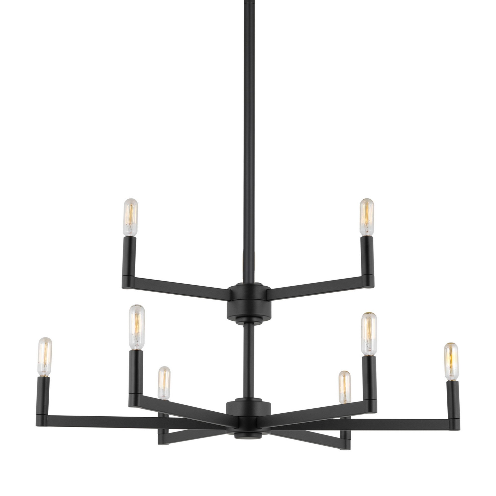 Fullton 30" 9-Light Chandelier, Midnight Black Finish - Bees Lighting