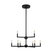 Fullton 30" 9-Light Chandelier, Midnight Black Finish - Bees Lighting