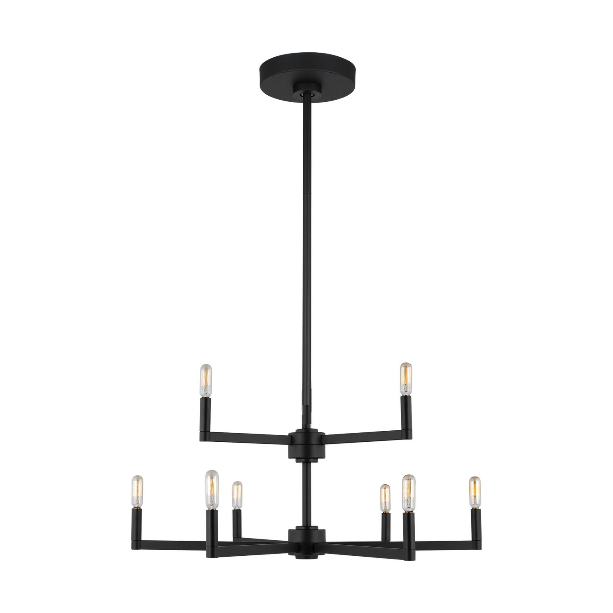 Fullton 30" 9-Light Chandelier, Midnight Black Finish - Bees Lighting