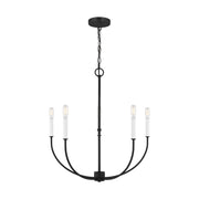 Greenwich 24" 5-Light Chandelier, Midnight Black Finish - Bees Lighting