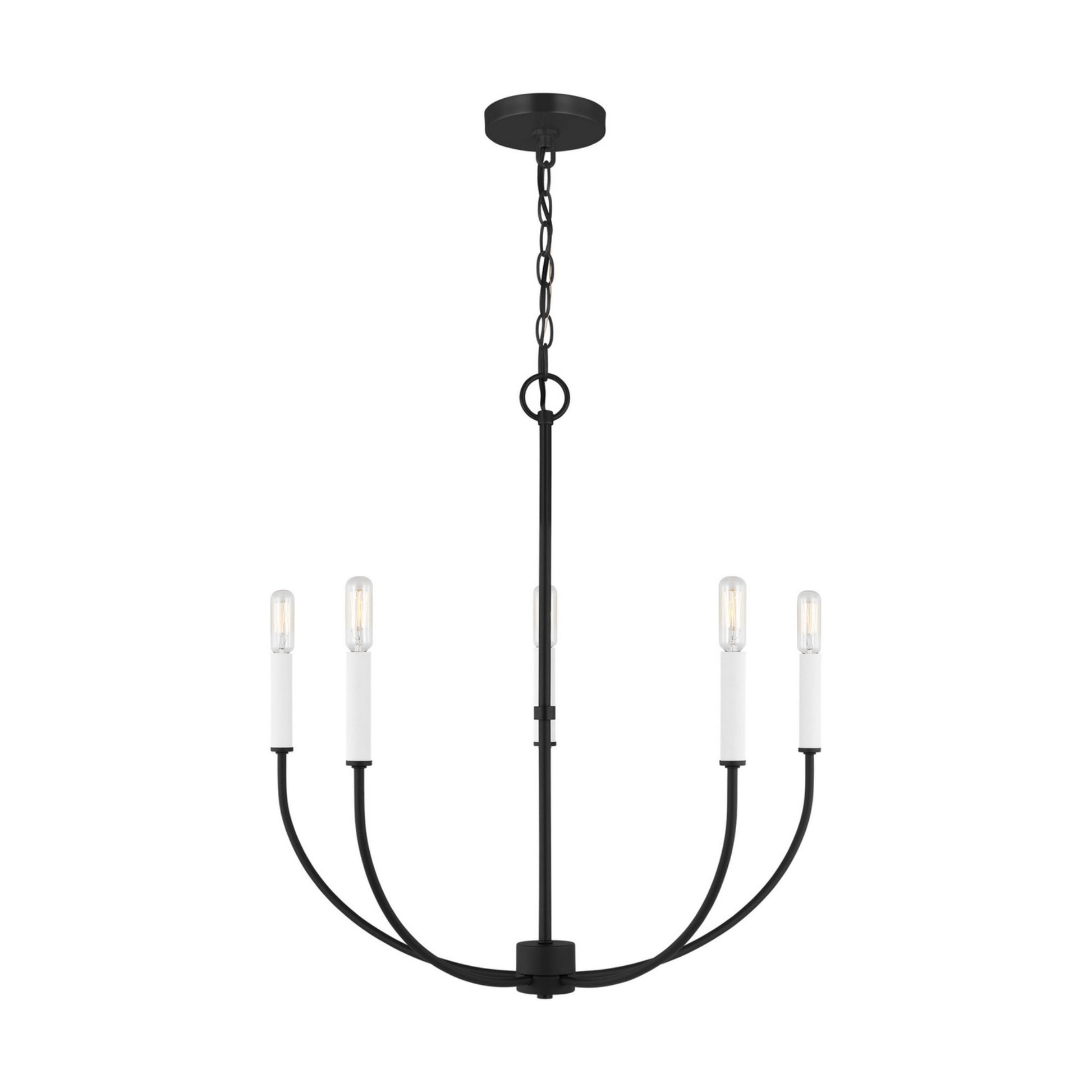 Greenwich 24" 5-Light Chandelier, Midnight Black Finish - Bees Lighting