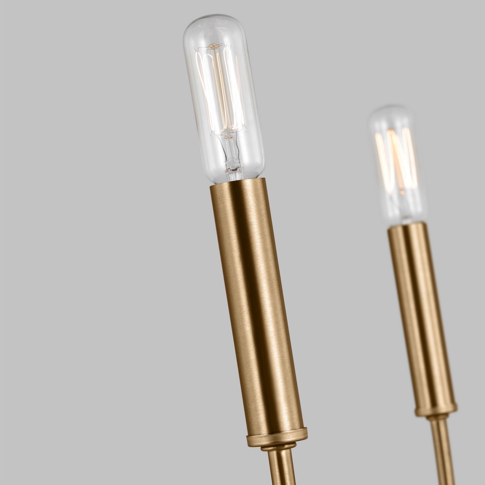 Greenwich 24" 5-Light LED Chandelier, Satin Brass Finish - Bees Lighting