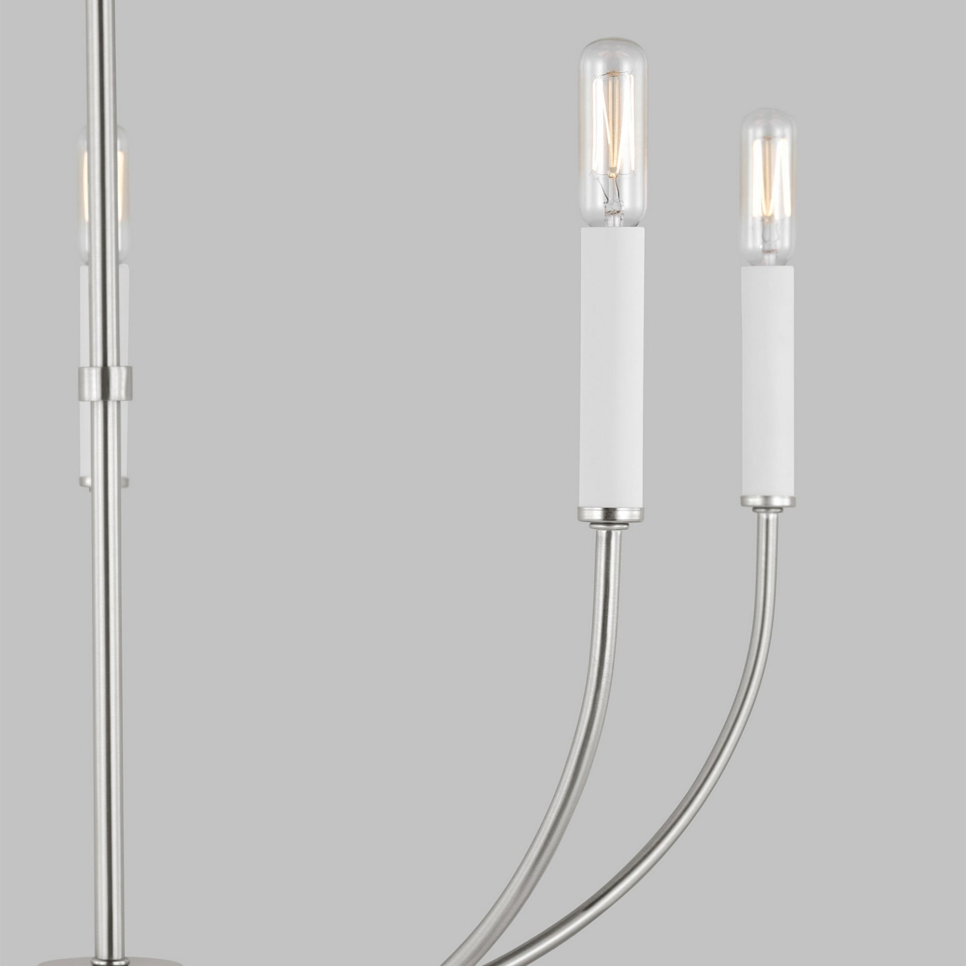Greenwich 24" 5-Light LED Chandelier, Brushed Nickel Finish - Bees Lighting