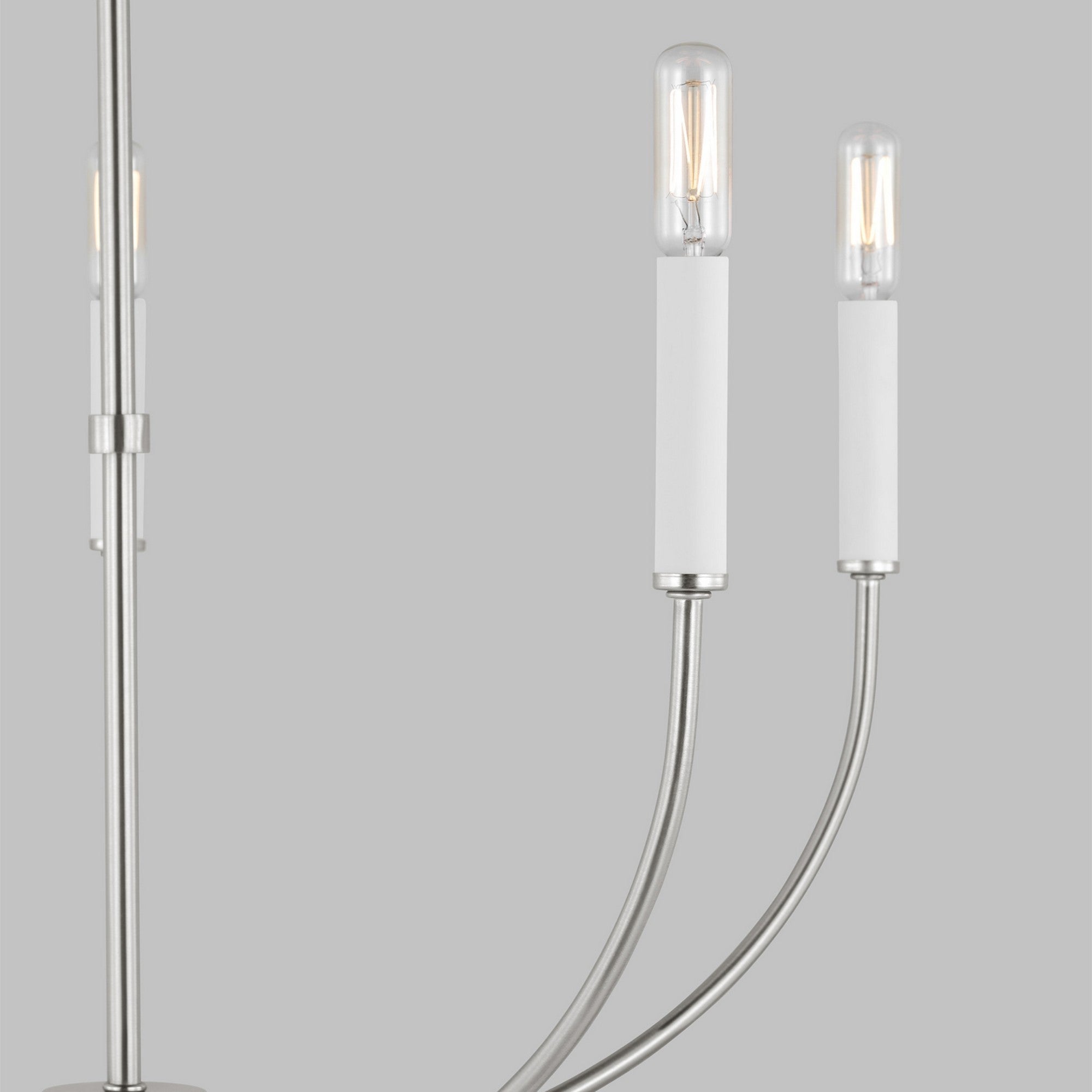 Greenwich 24" 5-Light LED Chandelier, Brushed Nickel Finish - Bees Lighting