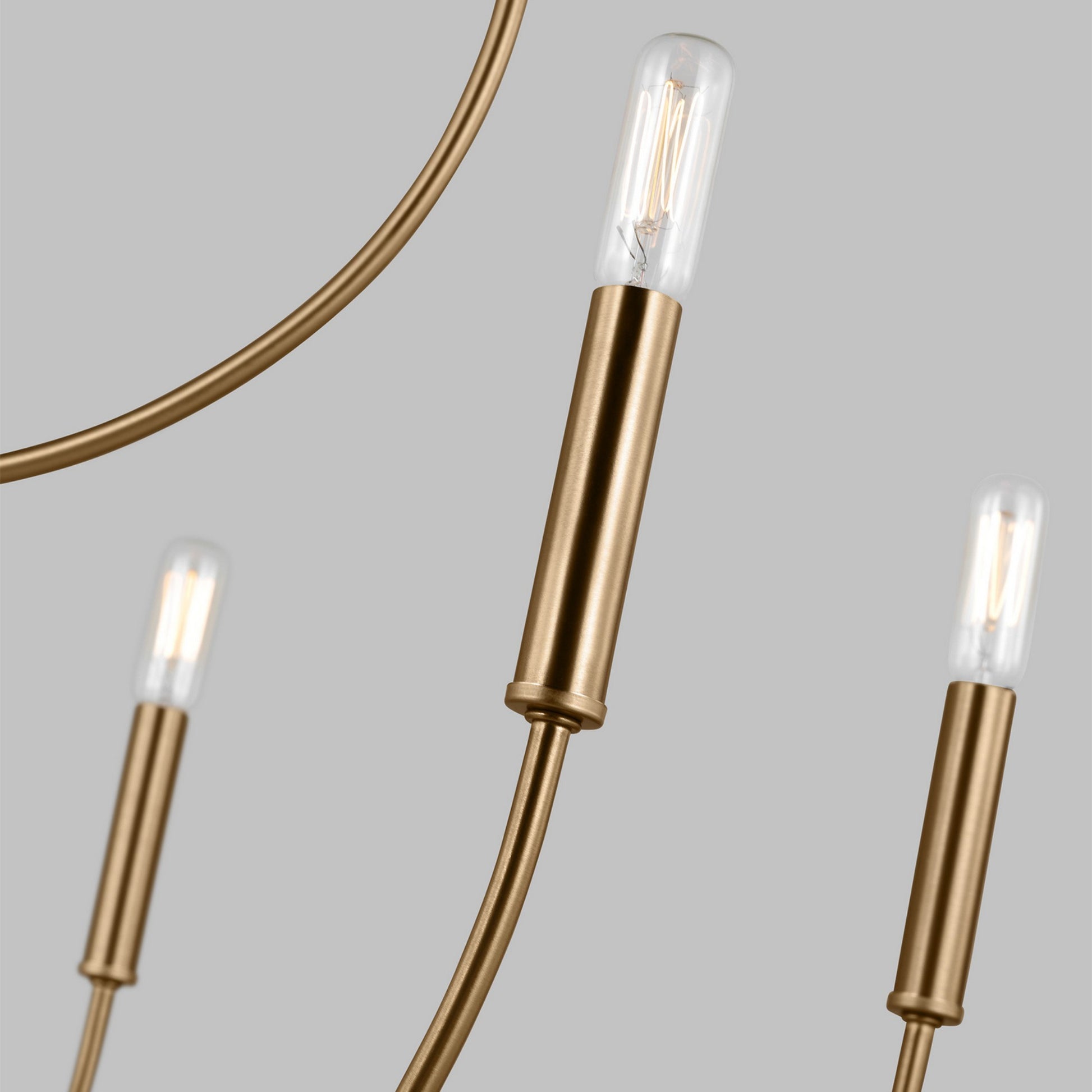 Greenwich 34" 9-Light Chandelier, Satin Brass Finish - Bees Lighting