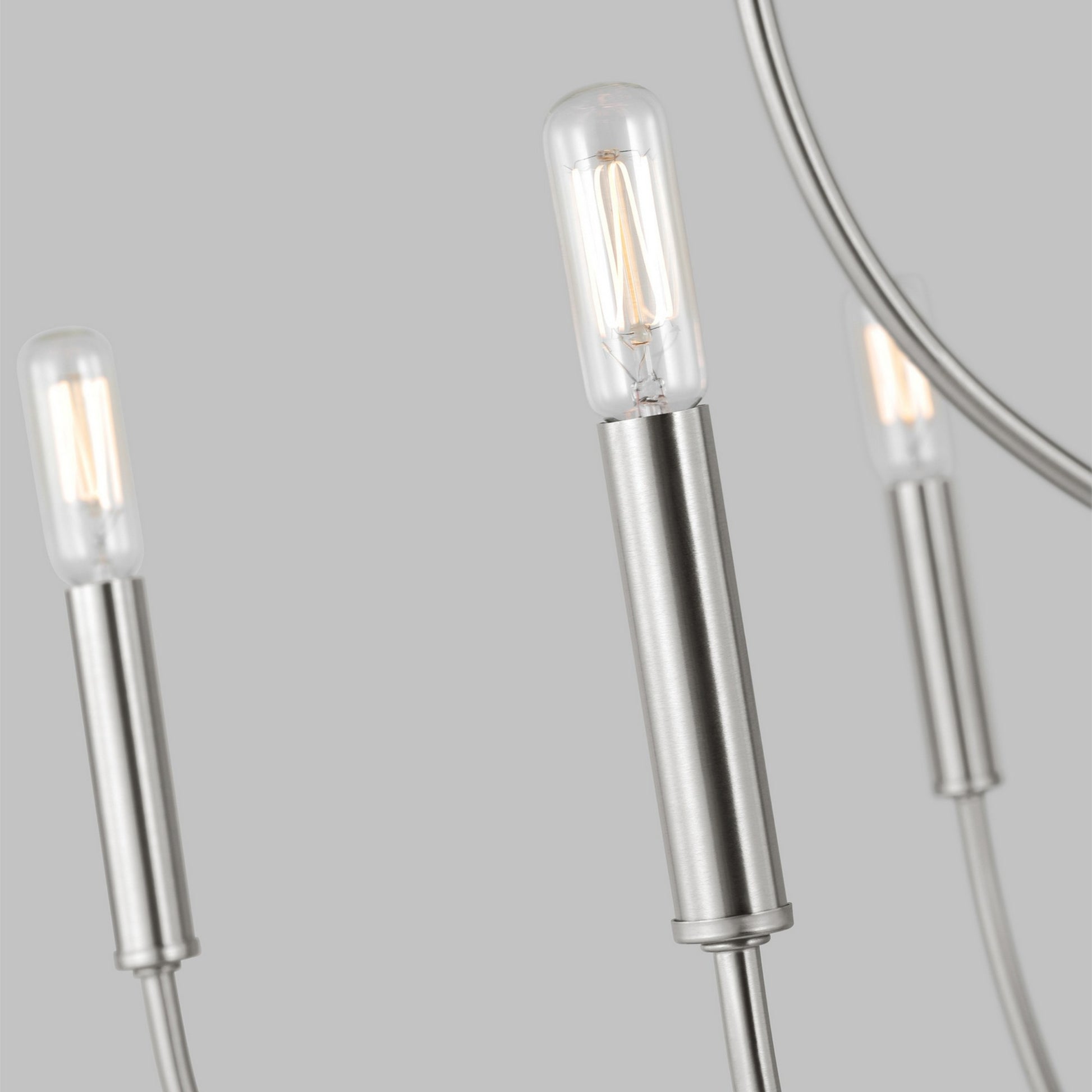 Greenwich 34" 9-Light LED Chandelier, Brushed Nickel Finish - Bees Lighting