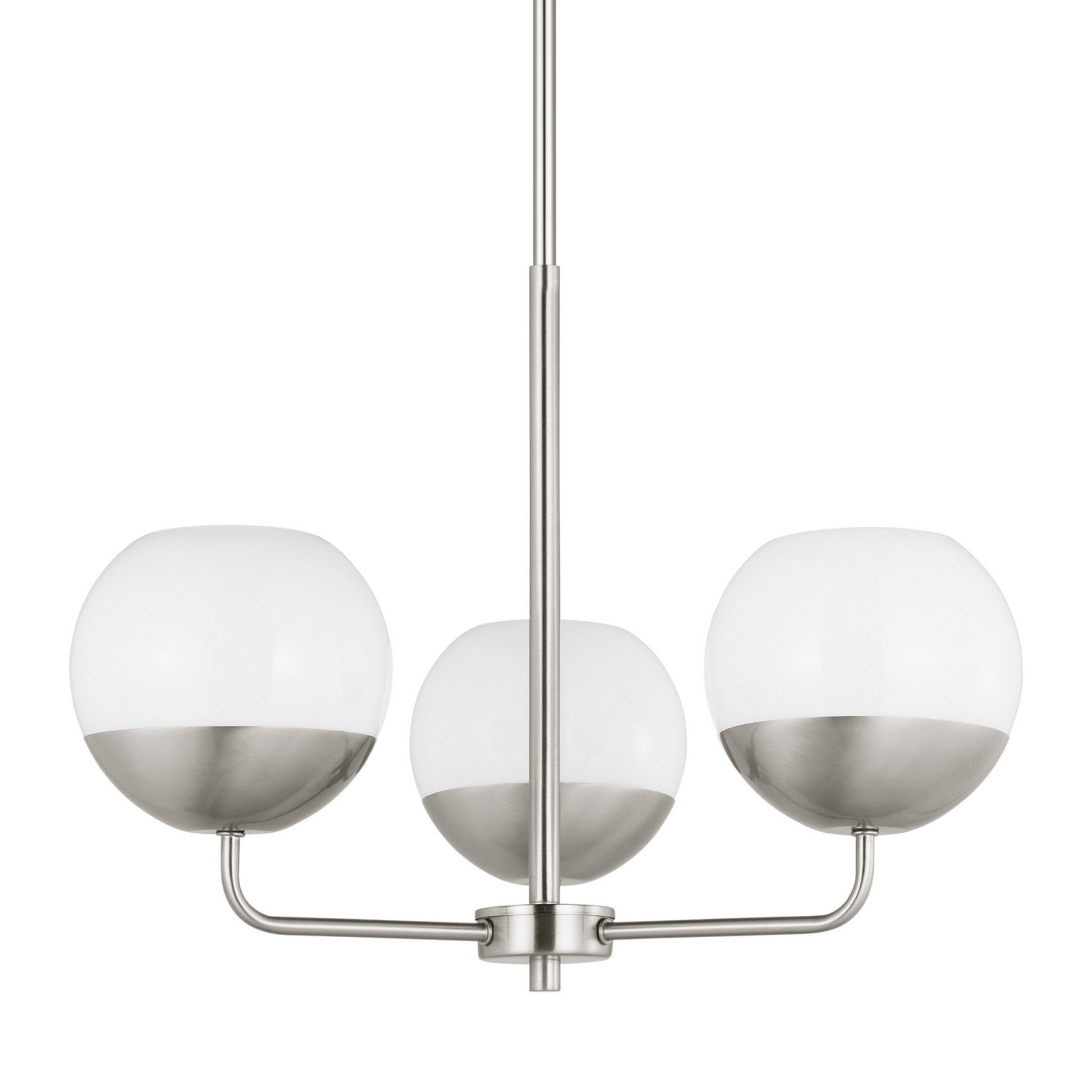 Alvin 20" 3-Light Chandelier, Brushed Nickel Finish - Bees Lighting