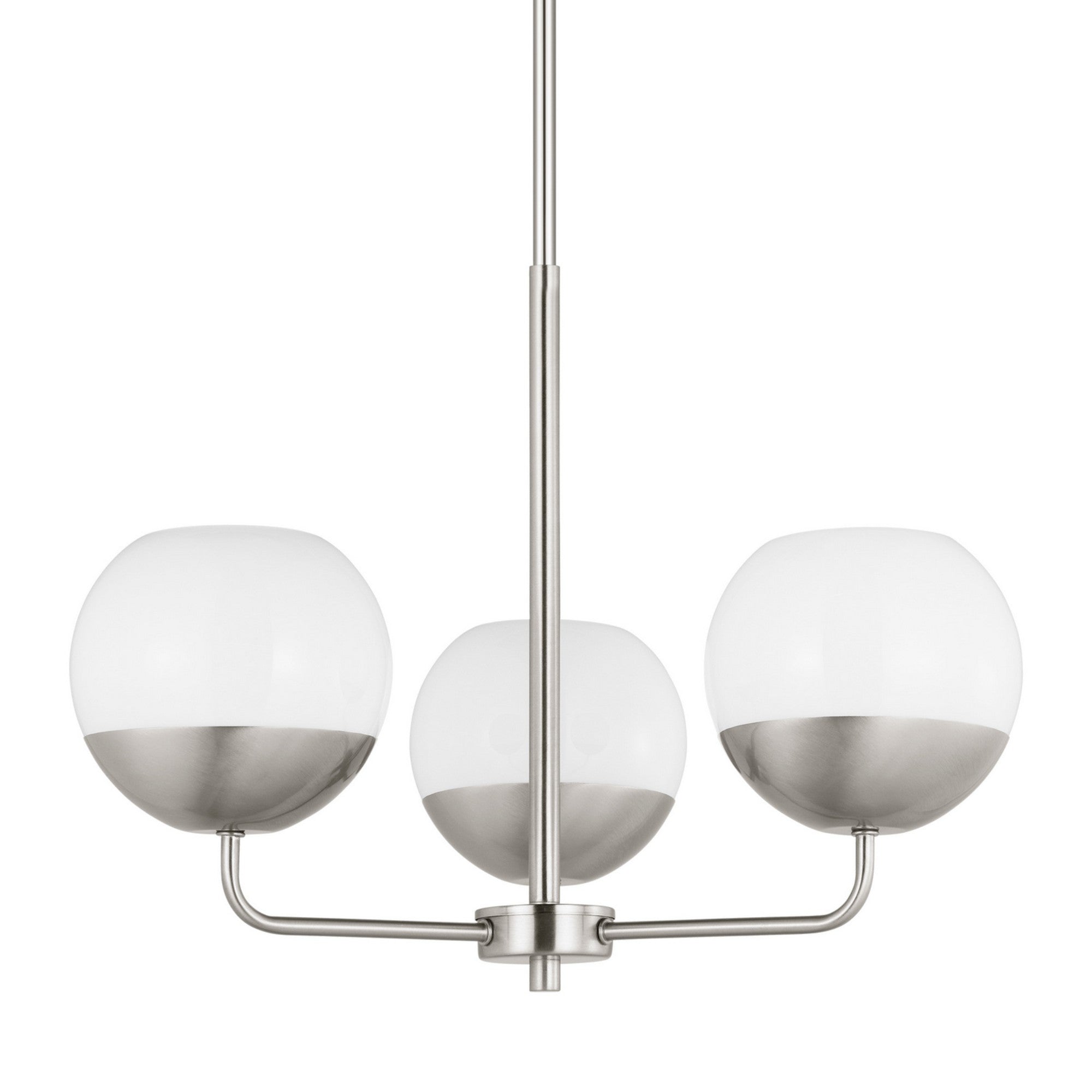 Alvin 20" 3-Light Chandelier, Brushed Nickel Finish - Bees Lighting