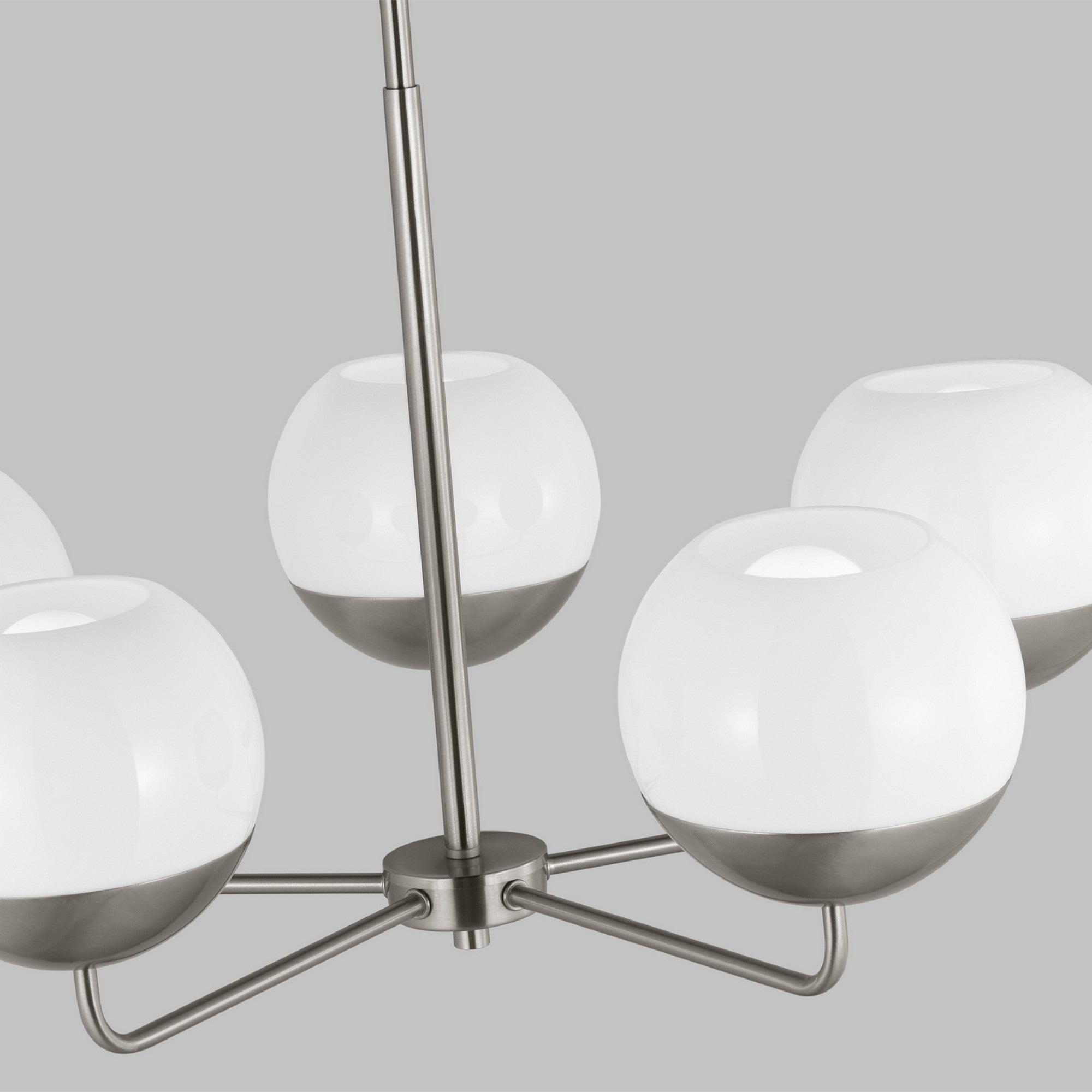 Alvin 26" 5-Light Chandelier, Brushed Nickel Finish - Bees Lighting