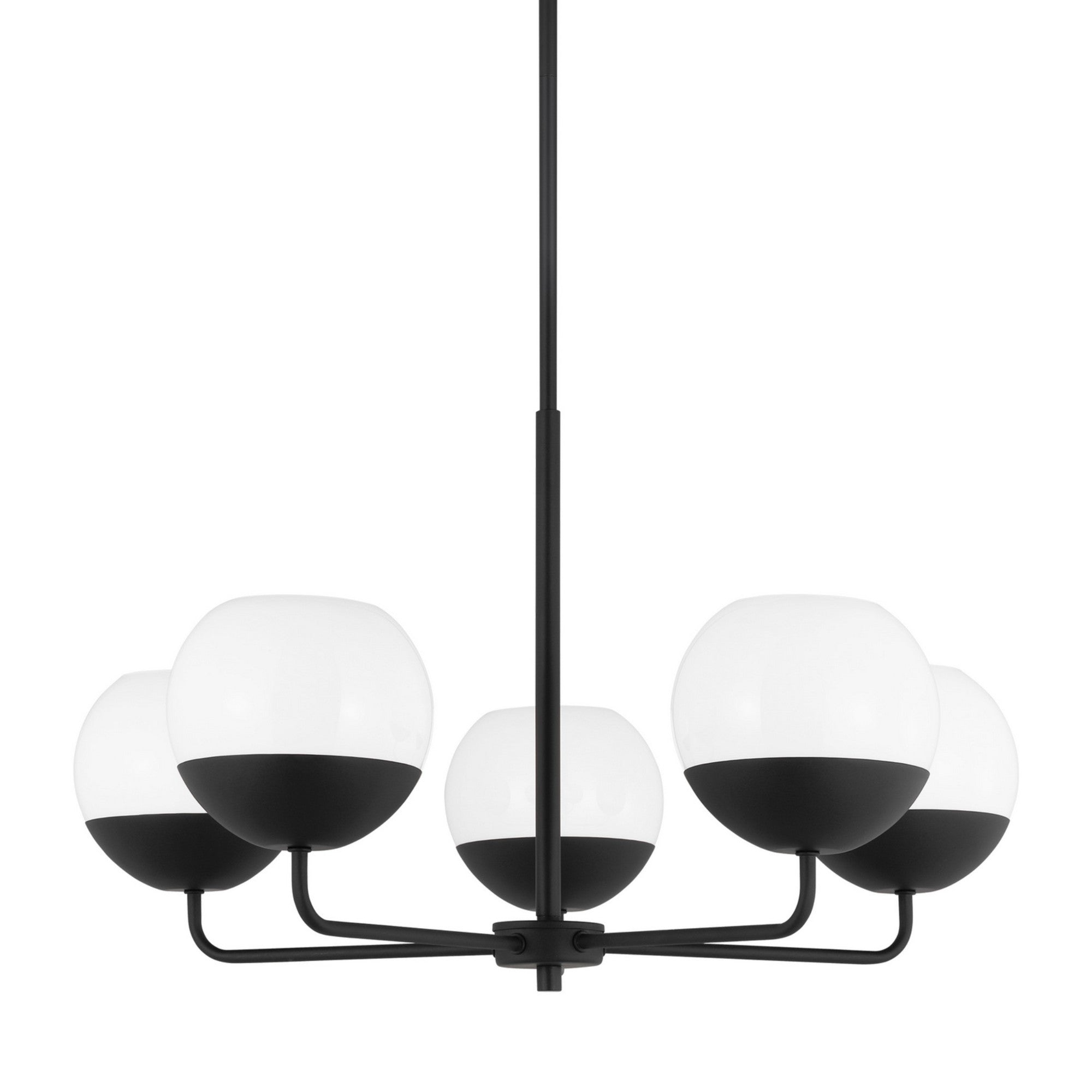 Alvin 26" 5-Light LED Chandelier, Midnight Black Finish - Bees Lighting