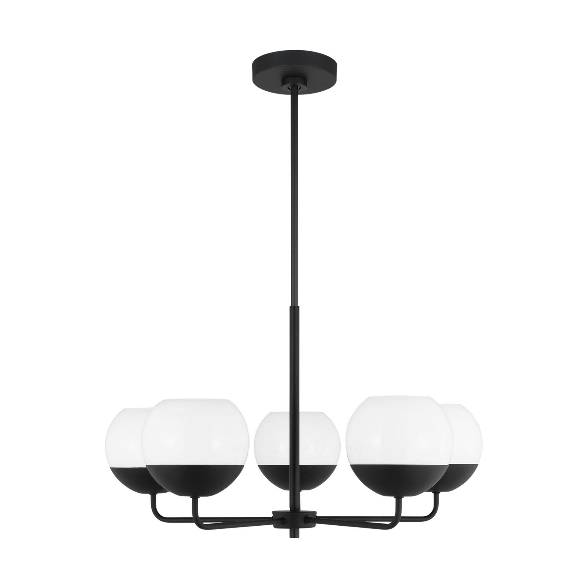 Alvin 26" 5-Light LED Chandelier, Midnight Black Finish - Bees Lighting