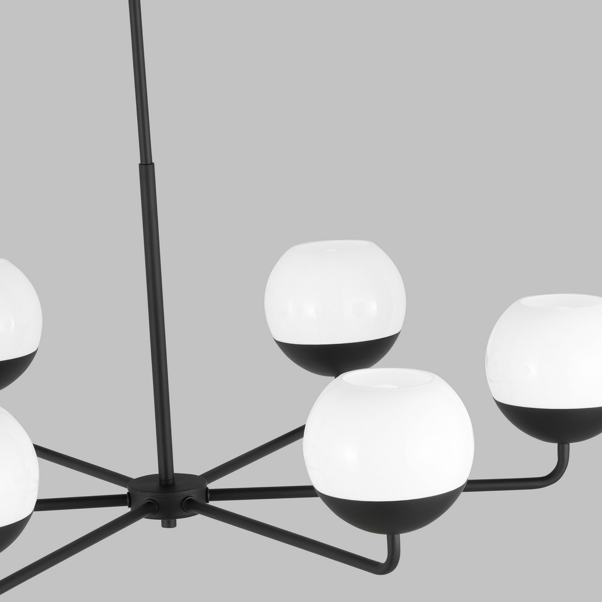 Alvin 38" 6-Light Chandelier, Midnight Black Finish - Bees Lighting