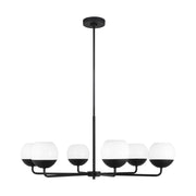 Alvin 38" 6-Light Chandelier, Midnight Black Finish - Bees Lighting