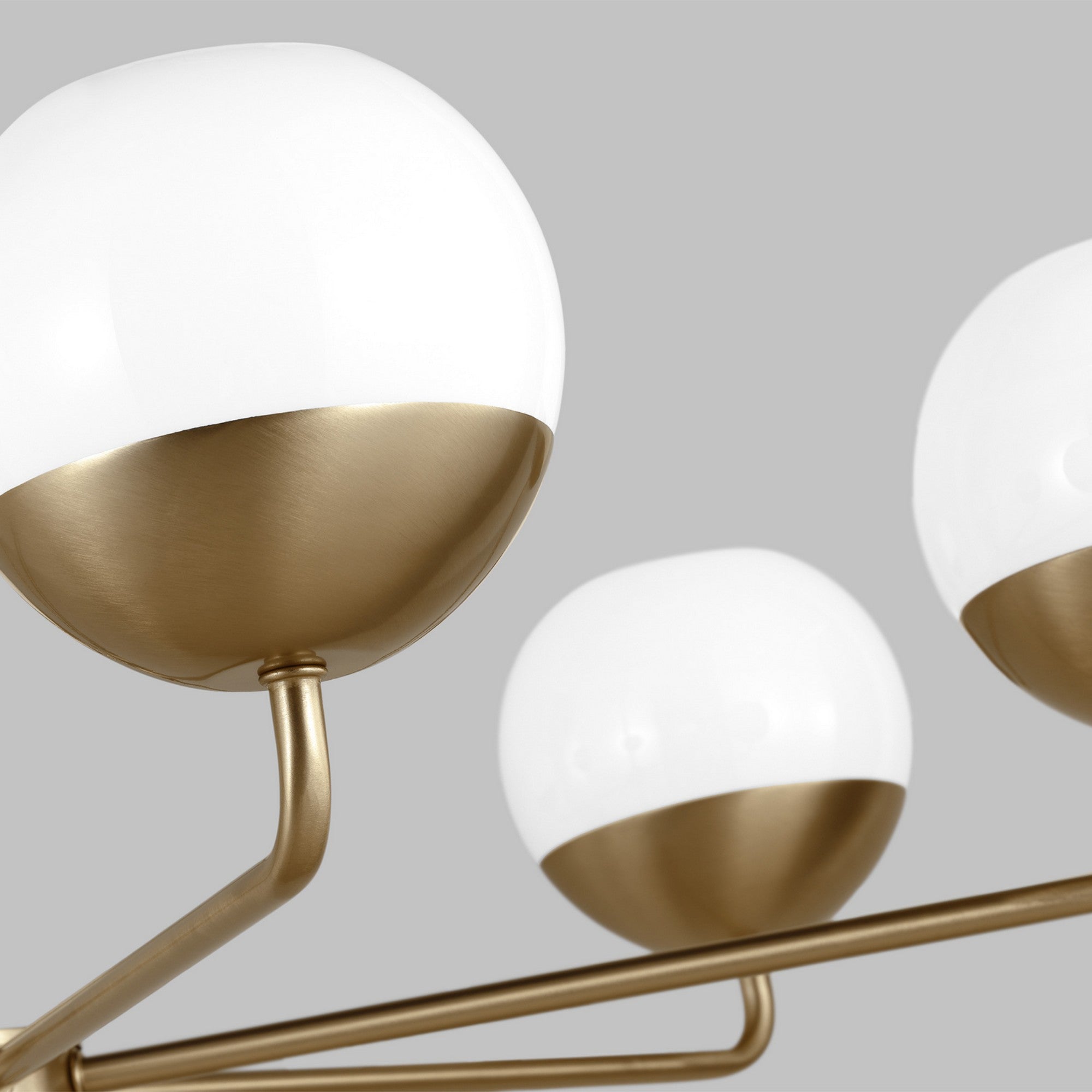 Alvin 38" 6-Light LED Chandelier, Satin Brass Finish - Bees Lighting
