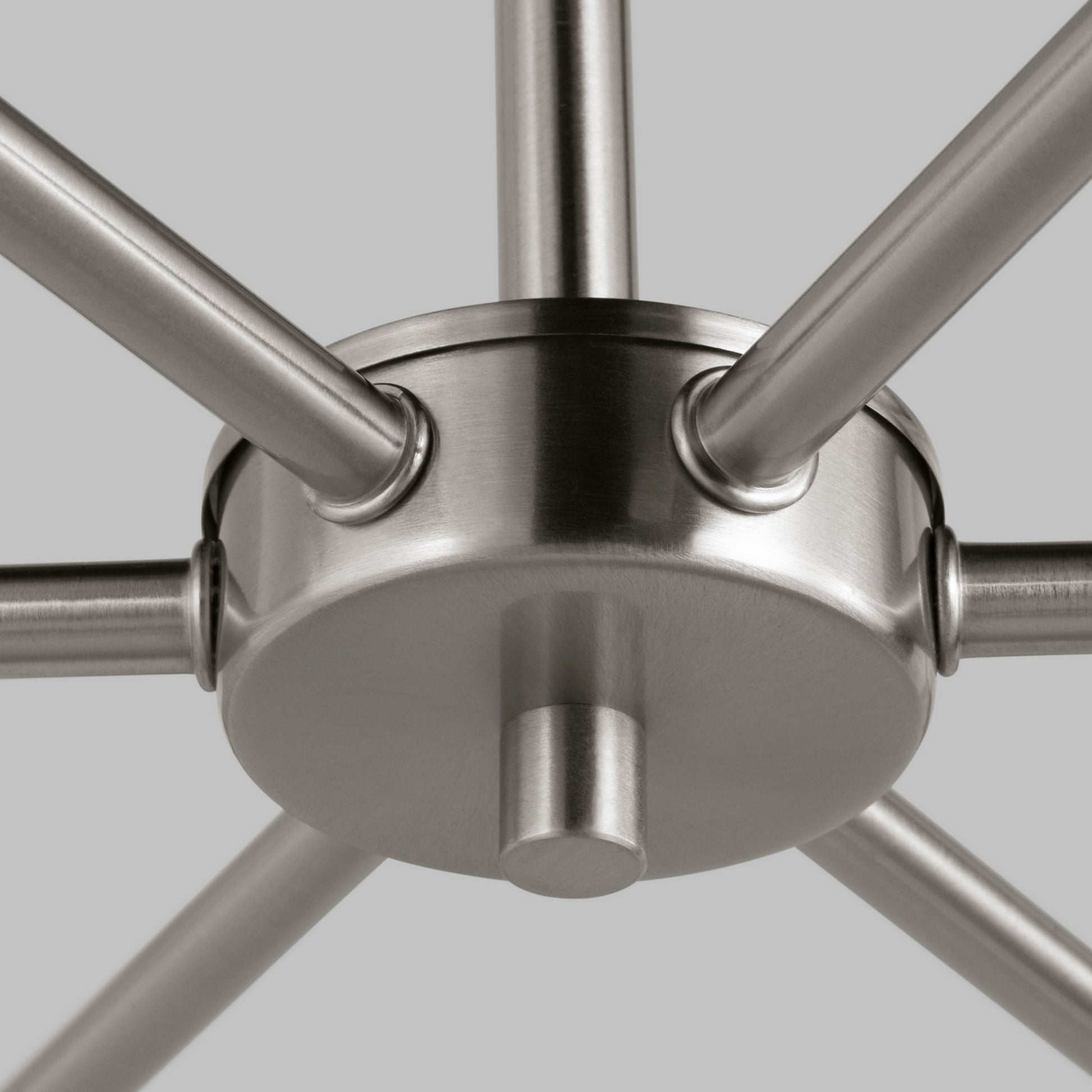 Alvin 38" 6-Light LED Chandelier, Brushed Nickel Finish - Bees Lighting