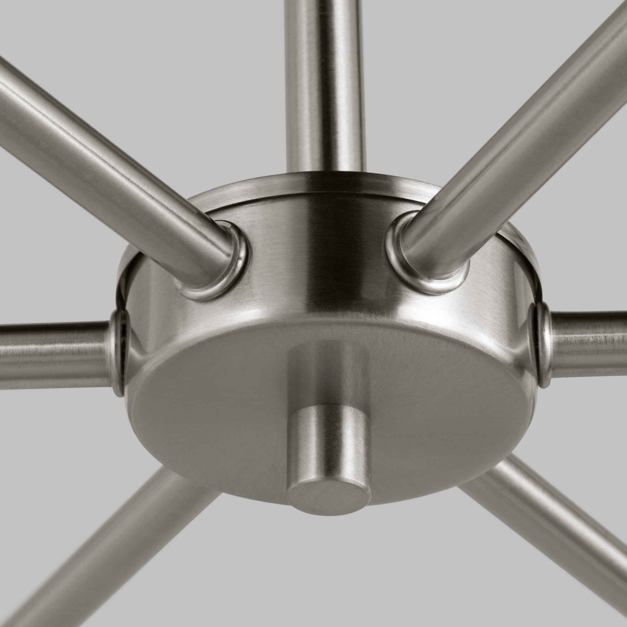 Alvin 38" 6-Light LED Chandelier, Brushed Nickel Finish - Bees Lighting
