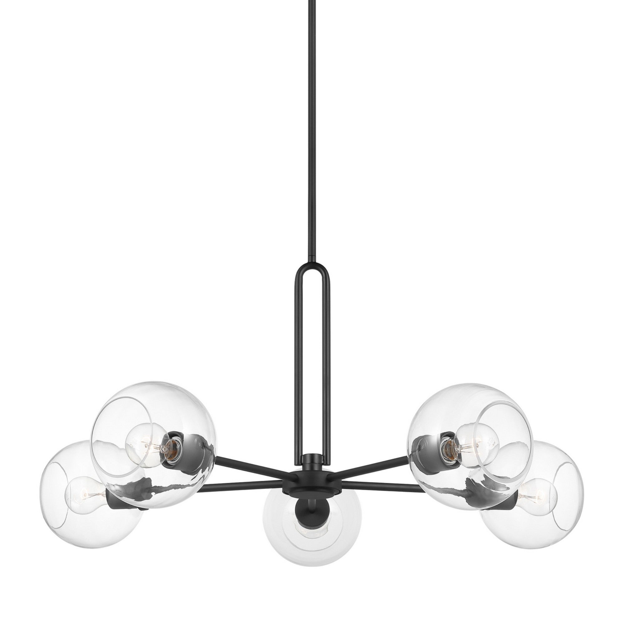 Codyn 34" 5-Light Large Chandelier, Midnight Black Finish - Bees Lighting