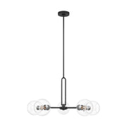 Codyn 34" 5-Light Large Chandelier, Midnight Black Finish - Bees Lighting