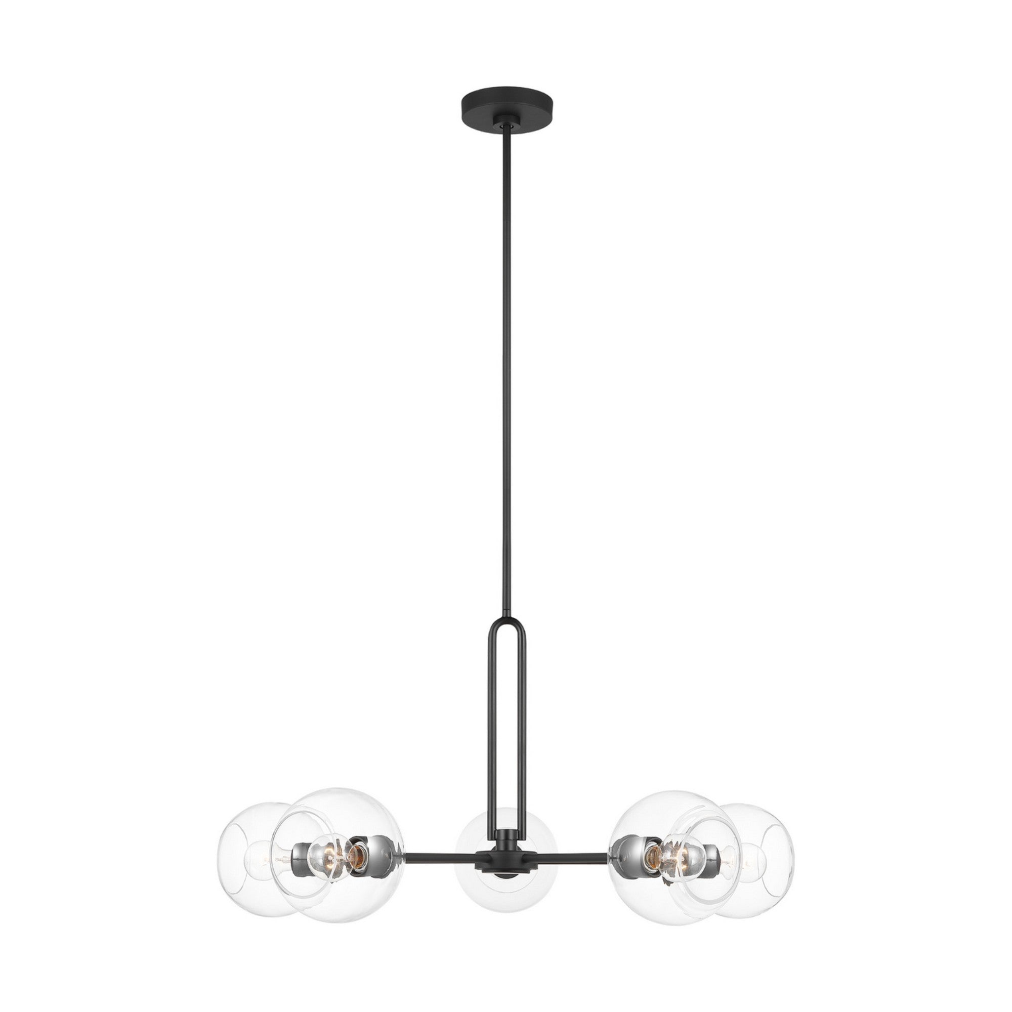 Codyn 34" 5-Light Large Chandelier, Midnight Black Finish - Bees Lighting
