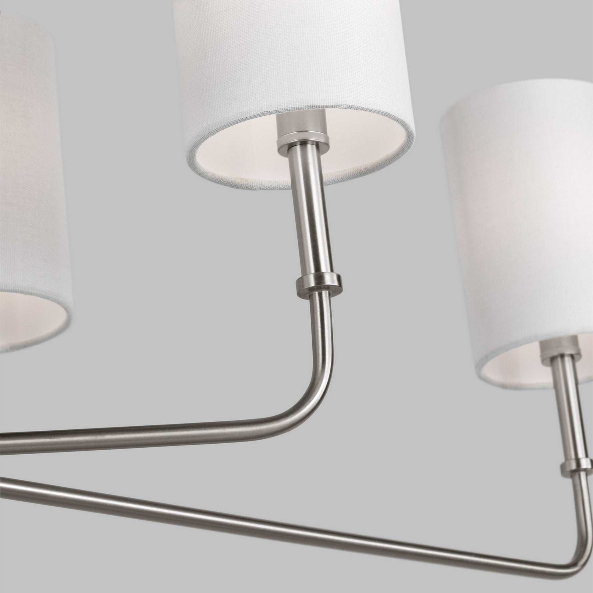 Foxdale 44" 6-Light Linear Chandeier, Brushed Nickel Finish - Bees Lighting