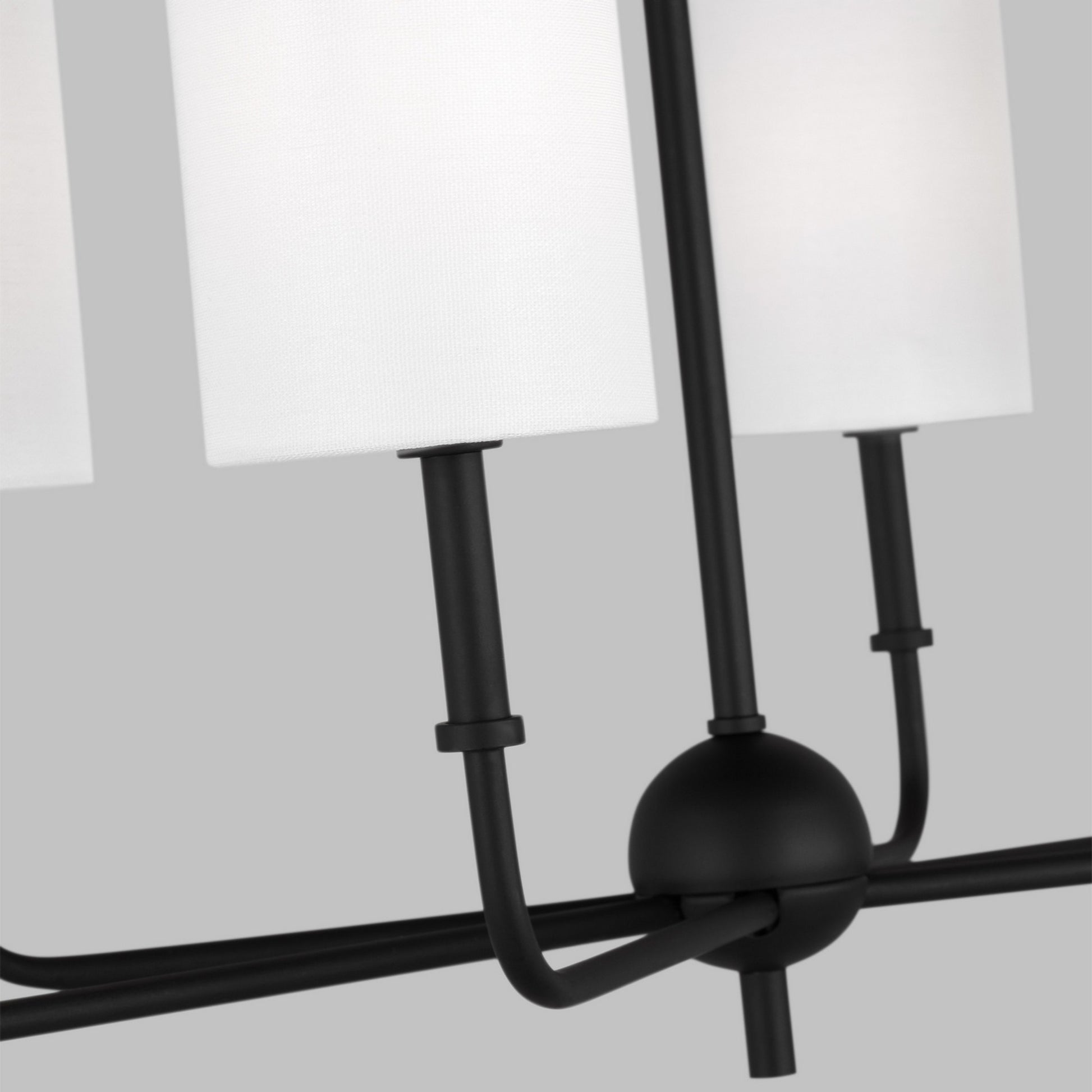 Foxdale 44" 6-Light LED Linear Chandeier, Midnight Black Finish - Bees Lighting
