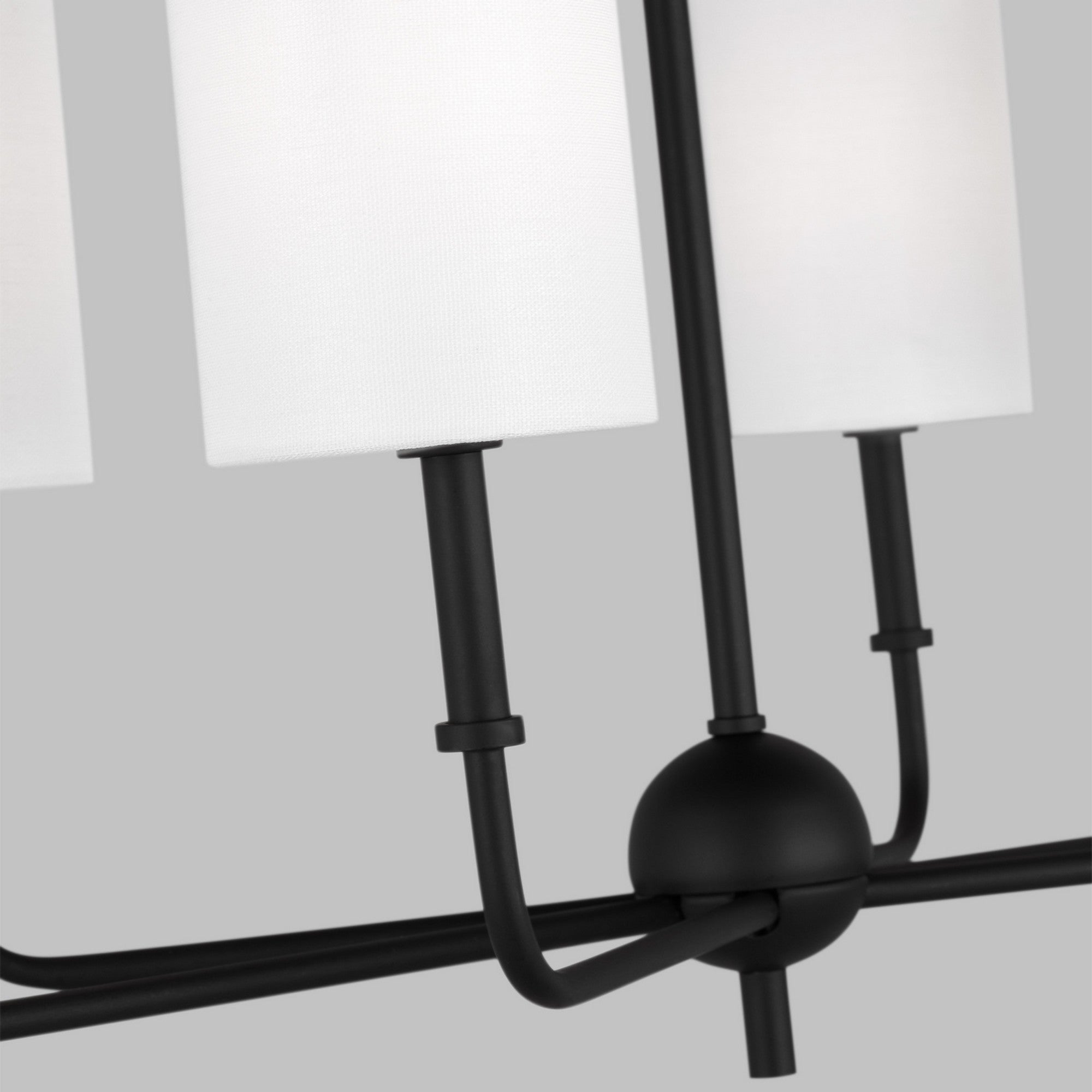 Foxdale 44" 6-Light LED Linear Chandeier, Midnight Black Finish - Bees Lighting